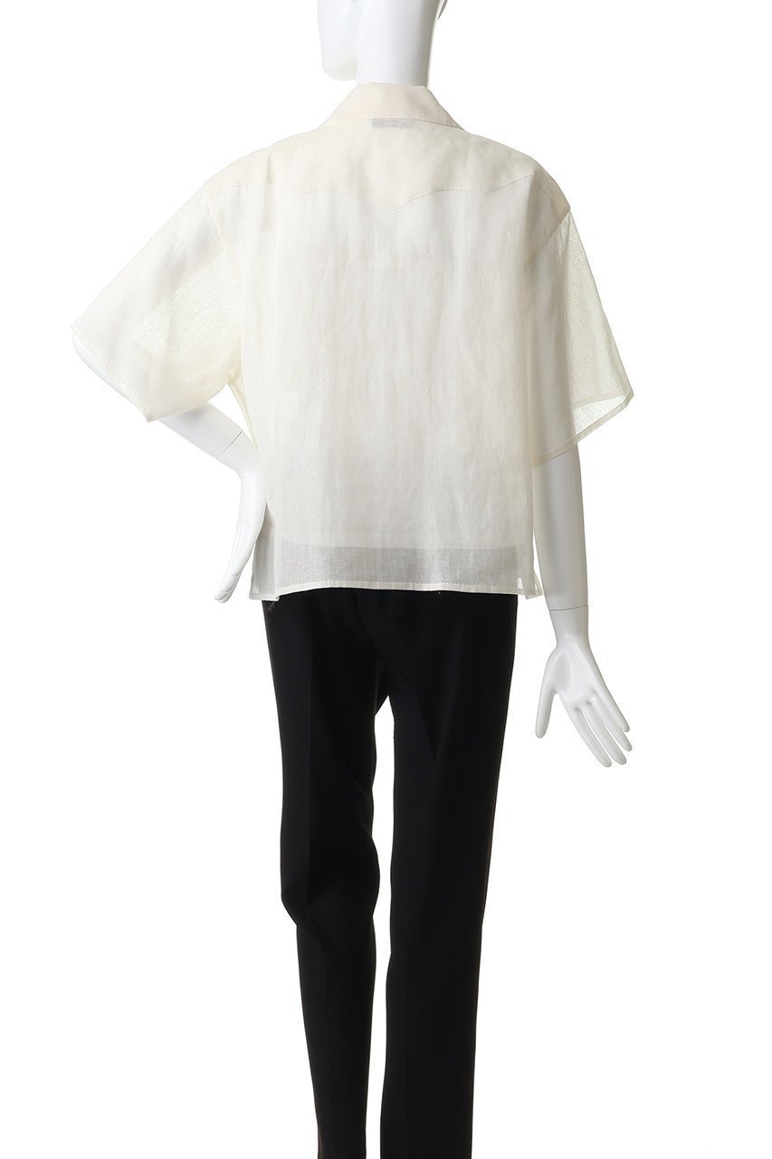 【イレーヴ/YLEVE】のCOTTON RAMIE VOILE ハンドステッチ シャツ 人気、トレンドファッション・服の通販 founy(ファニー) 　ファッション　Fashion　レディースファッション　Fashion for Women　トップス・カットソー　Cut & Sew Tops　シャツ・ブラウス・オフィスカジュアル　Elegant Blouses & Button-Ups　おすすめ　Recommended / Our Picks　ウエスタン　Western Style　ショート　Short, Short Length　スリーブ　Sleeve, Long Sleeve / Short Sleeve　タンク　Tank Top, Sleeveless Top　ハンド　Hand, Handmade　バランス　Balance, Style Balance　ワイド　Wide, Wide Fit　ワーク　Workwear, Utility Style　新作・新入荷　New Arrivals / New In　羽織　Haori, Light Jacket　other-4|ID: prp329100004907674 ipo3291000000036755942