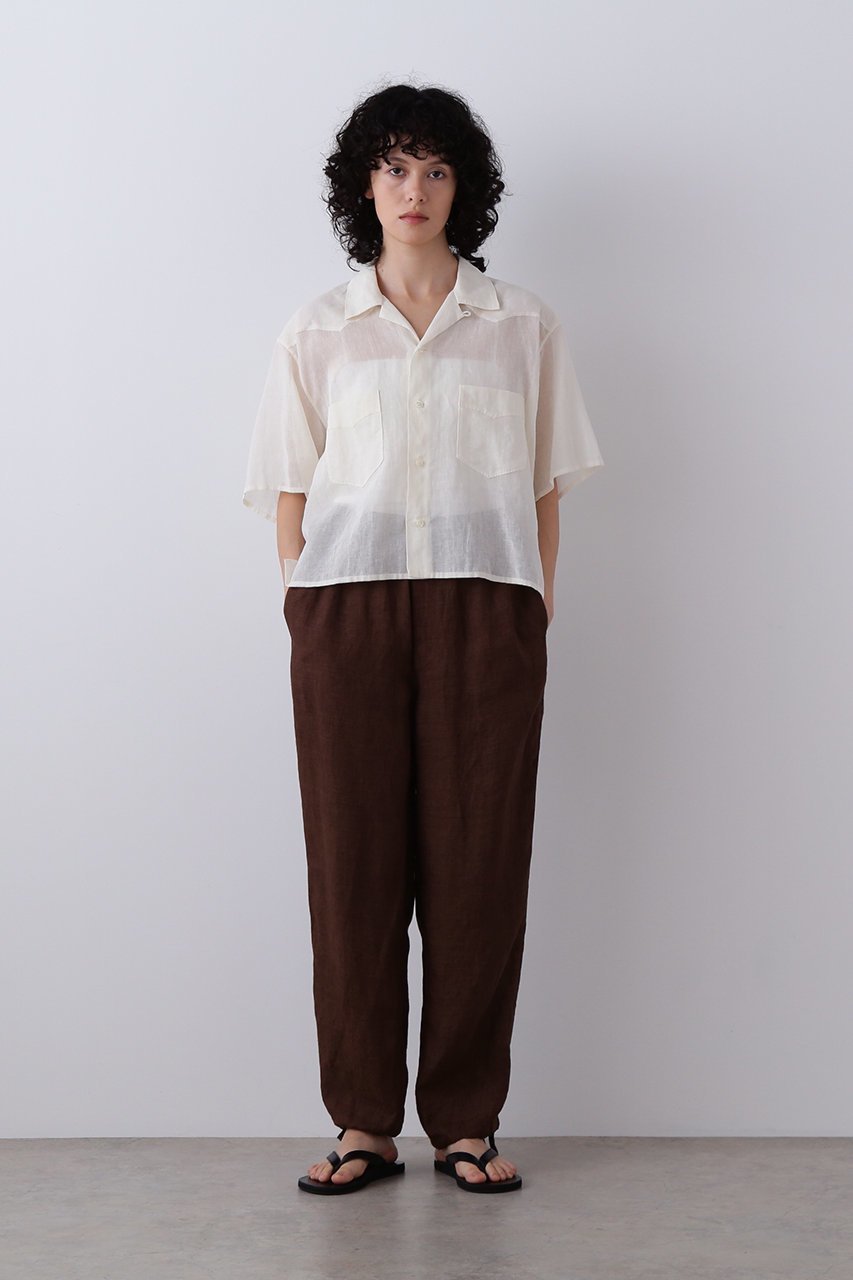 【イレーヴ/YLEVE】のCOTTON RAMIE VOILE ハンドステッチ シャツ 人気、トレンドファッション・服の通販 founy(ファニー) 　ファッション　Fashion　レディースファッション　Fashion for Women　トップス・カットソー　Cut & Sew Tops　シャツ・ブラウス・オフィスカジュアル　Elegant Blouses & Button-Ups　おすすめ　Recommended / Our Picks　ウエスタン　Western Style　ショート　Short, Short Length　スリーブ　Sleeve, Long Sleeve / Short Sleeve　タンク　Tank Top, Sleeveless Top　ハンド　Hand, Handmade　バランス　Balance, Style Balance　ワイド　Wide, Wide Fit　ワーク　Workwear, Utility Style　新作・新入荷　New Arrivals / New In　羽織　Haori, Light Jacket　other-8|ID: prp329100004907674 ipo3291000000036755946