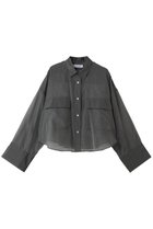 【サクラ/SACRA】のプレミアムシルクコットンシアーシャツ チャコール|ID: prp329100004907675 ipo3291000000036755949