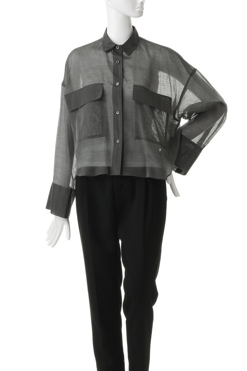 【サクラ/SACRA】のプレミアムシルクコットンシアーシャツ 人気、トレンドファッション・服の通販 founy(ファニー) 　ファッション　Fashion　レディースファッション　Fashion for Women　トップス・カットソー　Cut & Sew Tops　シャツ・ブラウス・オフィスカジュアル　Elegant Blouses & Button-Ups　イタリア　Italy　クロップド　Cropped, Short Length　シアー　Sheer, See-Through　シルク　Silk, 100% Silk　スリーブ　Sleeve, Long Sleeve / Short Sleeve　バランス　Balance, Style Balance　ポケット　Pocket, Pocket Detail　リュクス　Luxury, Elegant, High-End, Chic　ロング　Long, Long-Length　ワイド　Wide, Wide Fit　エレガント 上品　Elegant　新作・新入荷　New Arrivals / New In　other-2|ID: prp329100004907675 ipo3291000000036755950