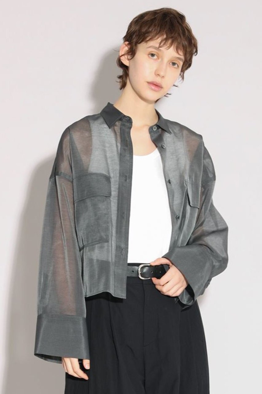 【サクラ/SACRA】のプレミアムシルクコットンシアーシャツ 人気、トレンドファッション・服の通販 founy(ファニー) 　ファッション　Fashion　レディースファッション　Fashion for Women　トップス・カットソー　Cut & Sew Tops　シャツ・ブラウス・オフィスカジュアル　Elegant Blouses & Button-Ups　イタリア　Italy　クロップド　Cropped, Short Length　シアー　Sheer, See-Through　シルク　Silk, 100% Silk　スリーブ　Sleeve, Long Sleeve / Short Sleeve　バランス　Balance, Style Balance　ポケット　Pocket, Pocket Detail　リュクス　Luxury, Elegant, High-End, Chic　ロング　Long, Long-Length　ワイド　Wide, Wide Fit　エレガント 上品　Elegant　新作・新入荷　New Arrivals / New In　other-8|ID: prp329100004907675 ipo3291000000036755956