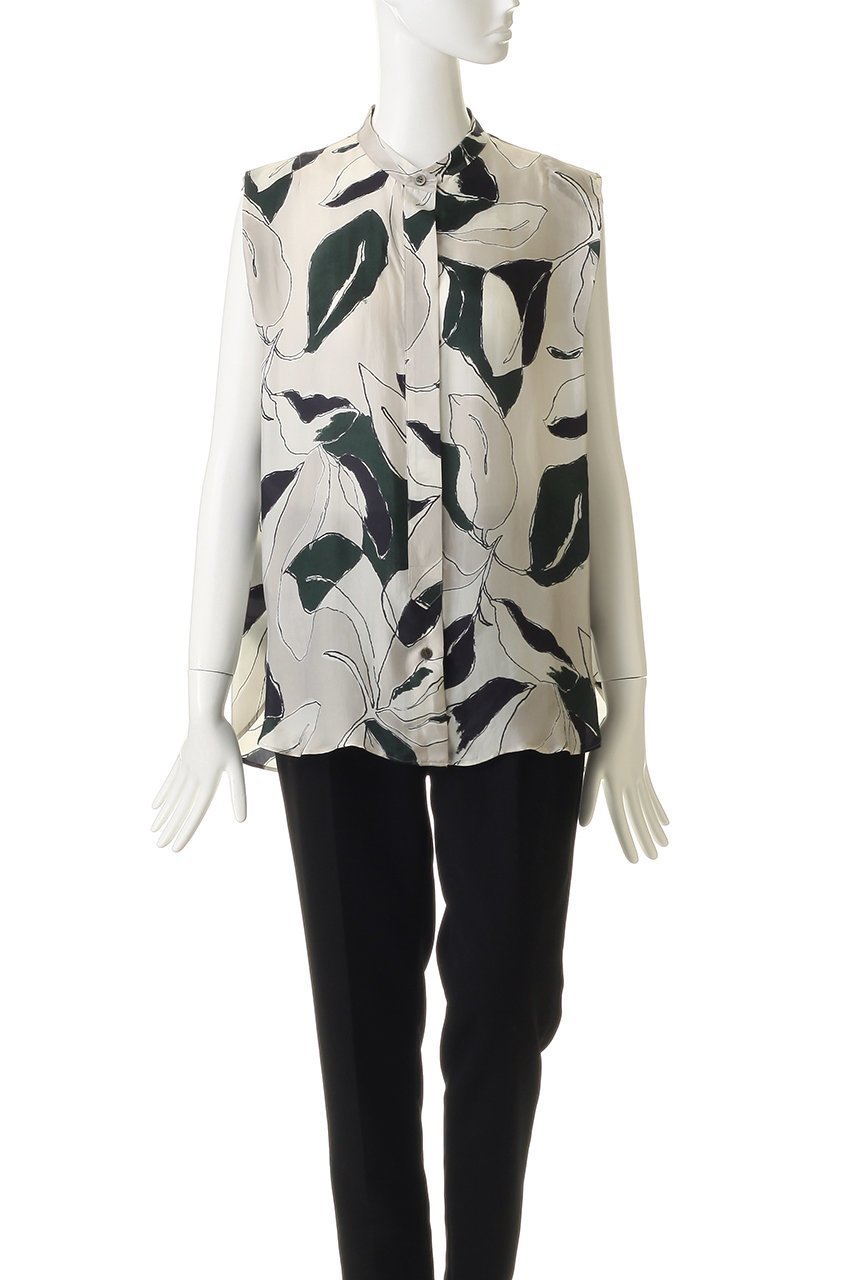 【サクラ/SACRA】のリーフ柄ノースリーブブラウス 人気、トレンドファッション・服の通販 founy(ファニー) 　ファッション　Fashion　レディースファッション　Fashion for Women　トップス・カットソー　Cut & Sew Tops　キャミソール&ノースリーブ　Camisoles & Sleeveless Tops　シャツ・ブラウス・オフィスカジュアル　Elegant Blouses & Button-Ups　ショルダー　Shoulder, Shoulder Strap　ドレープ　Drape, Draping Fabric　ノースリーブ　Sleeveless, No-Sleeve　ボックス　Boxy, Box Shape　リネン　Linen, Linen Fabric　リーフ　Leaf, Botanical Leaf　ワイド　Wide, Wide Fit　夏　Summer　新作・新入荷　New Arrivals / New In　other-2|ID: prp329100004907676 ipo3291000000036755959