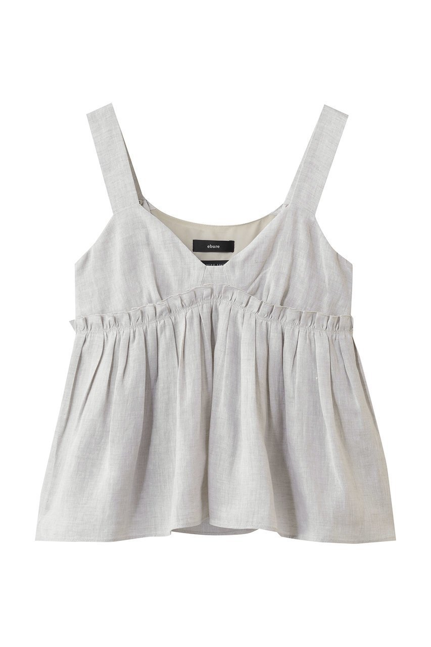 【エブール/ebure】の【4/3 0:00販売開始】ライトピュアリネン ショートキャミソール インテリア・キッズ・メンズ・レディースファッション・服の通販 founy(ファニー) 　ファッション　Fashion　レディースファッション　Fashion for Women　トップス・カットソー　Cut & Sew Tops　キャミソール&ノースリーブ　Camisoles & Sleeveless Tops　シャツ・ブラウス・オフィスカジュアル　Elegant Blouses & Button-Ups　おすすめ　Recommended / Our Picks　イタリア　Italy　キャミソール　Camisole, Spaghetti Strap Top　ギャザー　Gathered, Ruffled　クール　Cool, Chic　ショート　Short, Short Length　ジャケット　Jacket, Outerwear　スタイリッシュ　Stylish, Fashionable　デニム　Denim, Jeans Material　ネップ　Nepp, Slub Yarn　ノースリーブ　Sleeveless, No-Sleeve　マキシ　Maxi, Full Length　マニッシュ　Mannish, Boyish　リネン　Linen, Linen Fabric　エレガント 上品　Elegant　ライトベージュ|ID: prp329100004907678 ipo3291000000036755977