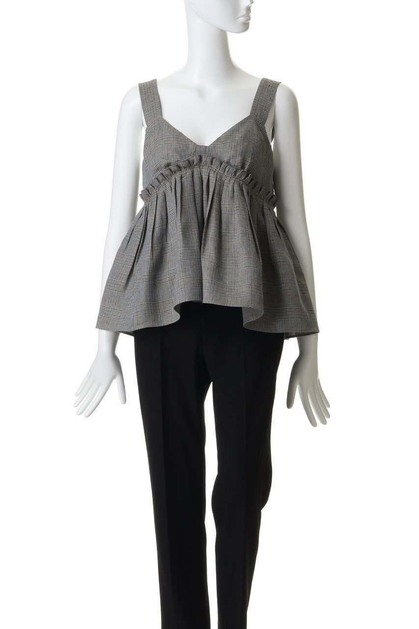 【エブール/ebure】の【4/3 0:00販売開始】リネングレンチェック ショートキャミソール 人気、トレンドファッション・服の通販 founy(ファニー) 　ファッション　Fashion　レディースファッション　Fashion for Women　トップス・カットソー　Cut & Sew Tops　キャミソール&ノースリーブ　Camisoles & Sleeveless Tops　シャツ・ブラウス・オフィスカジュアル　Elegant Blouses & Button-Ups　イタリア　Italy　キャミソール　Camisole, Spaghetti Strap Top　ギャザー　Gathered, Ruffled　クール　Cool, Chic　ショート　Short, Short Length　ジャケット　Jacket, Outerwear　スタイリッシュ　Stylish, Fashionable　チェック　Check, Plaid, Tartan　デニム　Denim, Jeans Material　ノースリーブ　Sleeveless, No-Sleeve　マキシ　Maxi, Full Length　マニッシュ　Mannish, Boyish　リネン　Linen, Linen Fabric　エレガント 上品　Elegant　軽量　Lightweight, Ultra Light　other-2|ID: prp329100004907679 ipo3291000000036755984