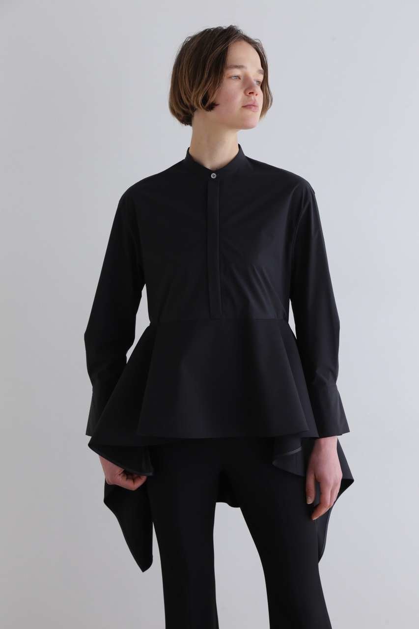 【ル フィル/LE PHIL】のSOLOTEXブロードペプラムシャツ 人気、トレンドファッション・服の通販 founy(ファニー) 　ファッション　Fashion　レディースファッション　Fashion for Women　トップス・カットソー　Cut & Sew Tops　シャツ・ブラウス・オフィスカジュアル　Elegant Blouses & Button-Ups　スタンダード　Standard, Basic　スリーブ　Sleeve, Long Sleeve / Short Sleeve　ドレープ　Drape, Draping Fabric　フォルム　Silhouette, Form　フロント　Front, Front Design　ペプラム　Peplum, Flared Hem　ロング　Long, Long-Length　新作・新入荷　New Arrivals / New In　 other-1|ID: prp329100004907681 ipo3291000000036755995