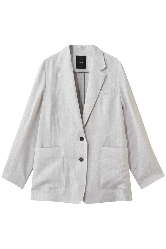 【エブール/ebure】の【4/3 0:00販売開始】ライトピュアリネン 2釦シングルジャケット インテリア・キッズ・メンズ・レディースファッション・服の通販 founy(ファニー) https://founy.com/ ファッション Fashion レディースファッション Fashion for Women アウター Coat / Outerwear Collection レディースジャケット・軽アウター Jackets イタリア Italy ジャケット Jacket, Outerwear ネップ Nepp, Slub Yarn パッチ Patch, Appliqué ポケット Pocket, Pocket Detail リネン Linen, Linen Fabric エレガント 上品 Elegant |ID: prp329100004907687 ipo3291000000036756048