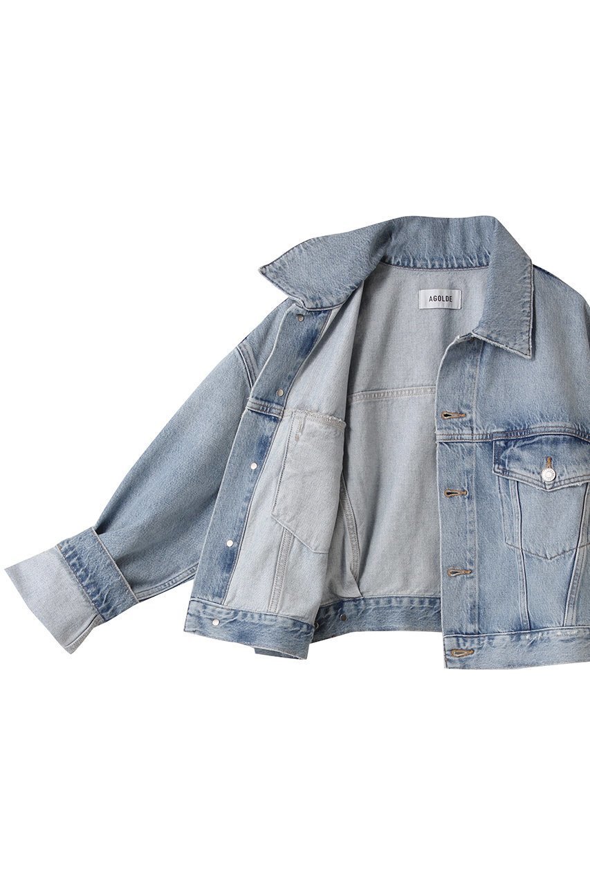 【シチズンズ オブ ヒューマニティー/CITIZENS OF HUMANITY】の【AGOLDE】PALMER デニムジャケット 人気、トレンドファッション・服の通販 founy(ファニー) 　ファッション　Fashion　レディースファッション　Fashion for Women　アウター　Coat / Outerwear Collection　レディースジャケット・軽アウター　Jackets　デニムジャケット / カジュアルアウター　Denim Jackets　ショート　Short, Short Length　ジャケット　Jacket, Outerwear　デニム　Denim, Jeans Material　バランス　Balance, Style Balance　フェミニン　Feminine, Girly　other-6|ID: prp329100004907734 ipo3291000000036756550