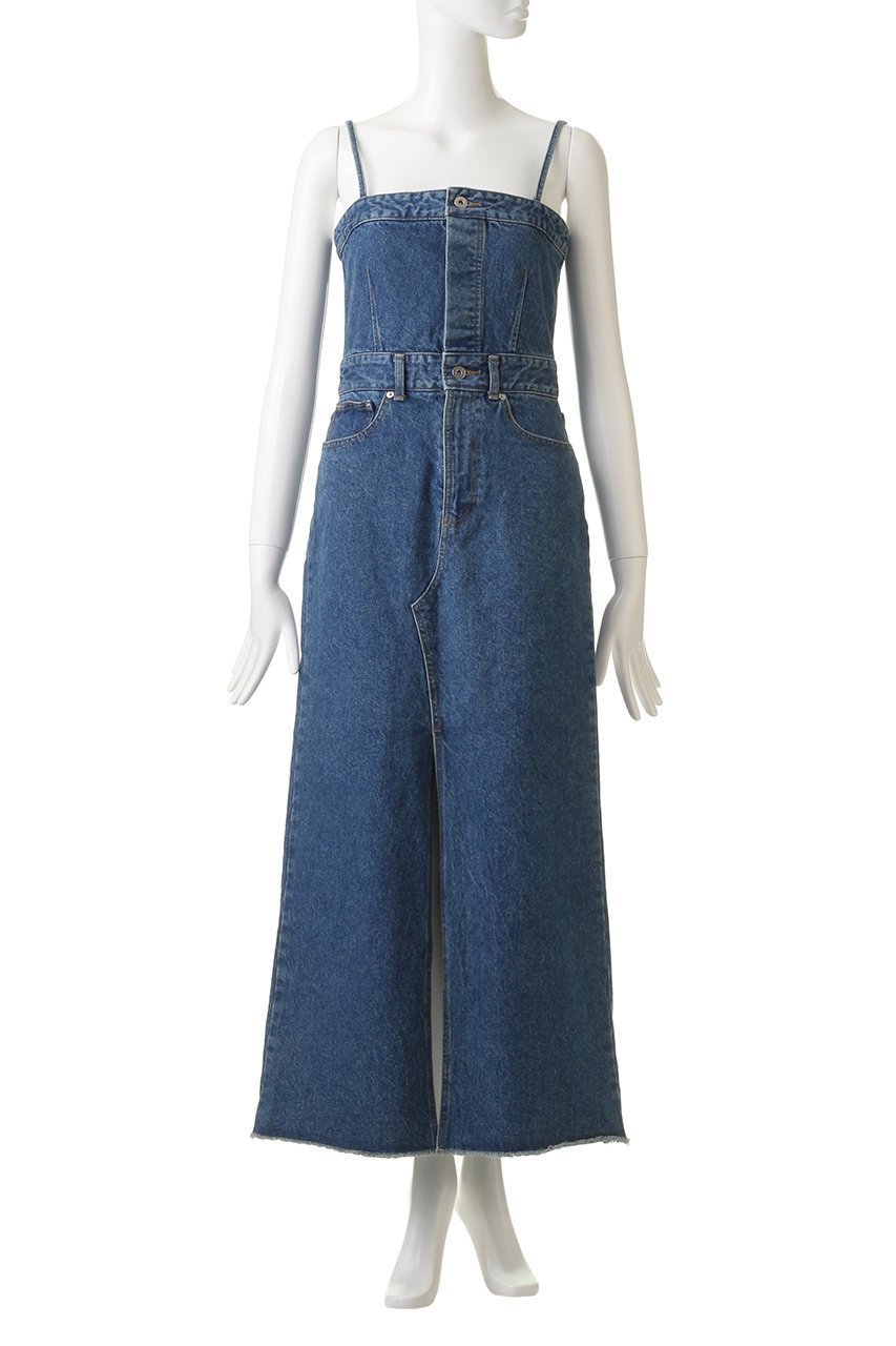 【メゾンスペシャル/MAISON SPECIAL】の2WAYデニムワンピース 人気、トレンドファッション・服の通販 founy(ファニー) 　ファッション　Fashion　レディースファッション　Fashion for Women　ワンピース　Dresses　チュニック　Tunic Tops & Dresses　キャミワンピース　Cami Dress, Slip Dress　シェイプ　Shape, Slim Fit　スリット　Slit, Slit Detail　センター　Center, Center Line　チュニック　Tunic, Long Top　デニム　Denim, Jeans Material　人気　Popular, Best Seller　マキシ　Maxi, Full Length　ロング　Long, Long-Length　おすすめ　Recommended / Our Picks　other-2|ID: prp329100004907740 ipo3291000000036756618