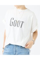 【デザイン ワークス/DESIGN WORKS】の【REMI ELIEF】16/-天竺 GOOTプリントTシャツ 人気、トレンドファッション・服の通販 founy(ファニー) ファッション Fashion レディースファッション Fashion for Women トップス・カットソー Cut & Sew Tops シャツ・ブラウス・オフィスカジュアル Elegant Blouses & Button-Ups ロングTシャツ・Tシャツ Longline T-Shirts & Tees カットソー・ベーシックTシャツ Cut-and-Sewn Tops / Stretch Tees & Basics インナー Innerwear ショート Short, Short Length シンプル Simple, Minimal ジャケット Jacket, Outerwear スリット Slit, Slit Detail スリーブ Sleeve, Long Sleeve / Short Sleeve プリント Print, Printed Pattern 人気 Popular, Best Seller thumbnail オフホワイト|ID: prp329100004907755 ipo3291000000036756773