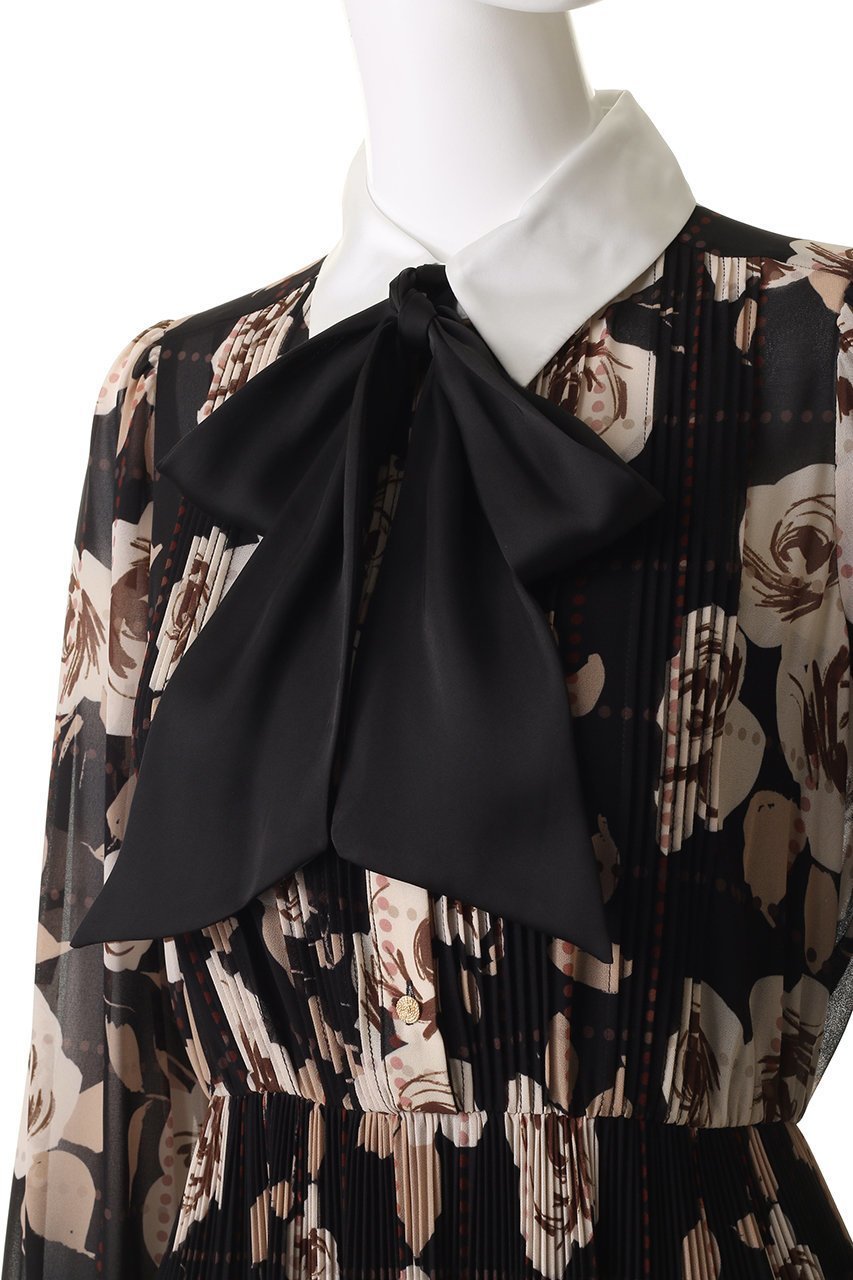 【コルコバード/CORCOVADO】の白襟シフォンボウタイドレス 人気、トレンドファッション・服の通販 founy(ファニー) 　ファッション　Fashion　レディースファッション　Fashion for Women　ワンピース　Dresses　フォーマル・パーティードレス・結婚式用ドレス　Elegant & Casual Dresses　チュニック　Tunic Tops & Dresses　シフォン　Chiffon, Lightweight Fabric　チュニック　Tunic, Long Top　ドレス　Dress, One-Piece　フラワー　Flower, Floral　リボン　Ribbon, Bow　other-5|ID: prp329100004907756 ipo3291000000036756789