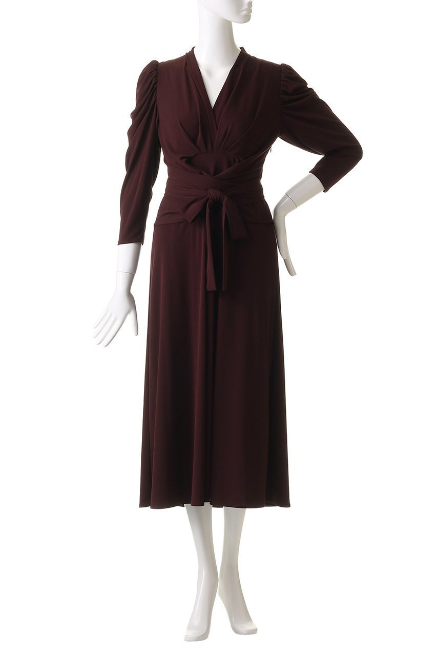 【コルコバード/CORCOVADO】のマイルドドライスムースカシュクールドレス 人気、トレンドファッション・服の通販 founy(ファニー) 　ファッション　Fashion　レディースファッション　Fashion for Women　ワンピース　Dresses　フォーマル・パーティードレス・結婚式用ドレス　Elegant & Casual Dresses　チュニック　Tunic Tops & Dresses　エレガント 上品　Elegant　カシュクール　Wrap Design　スリーブ　Sleeve, Long Sleeve / Short Sleeve　チュニック　Tunic, Long Top　デコルテ　Décolleté, Neckline　ドレス　Dress, One-Piece　ドレープ　Drape, Draping Fabric　リボン　Ribbon, Bow　リュクス　Luxury, Elegant, High-End, Chic　other-2|ID: prp329100004907758 ipo3291000000036756795