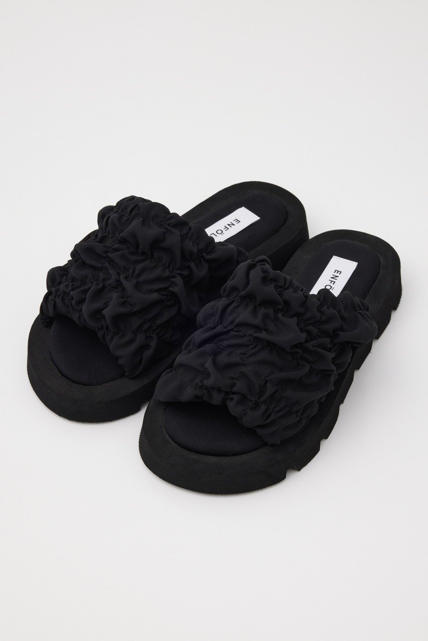 【エンフォルド/ENFOLD】のWave サンダル 人気、トレンドファッション・服の通販 founy(ファニー) 　ファッション　Fashion　レディースファッション　Fashion for Women　インソール　Shoe Insole　サンダル　Sandals, Summer Shoes　シャーリング　Shirring, Ruched　ジョーゼット　Georgette, Semi-Sheer Fabric　夏　Summer　春　Spring　S/S・春夏　SS, Spring/Summer, Warm Season　 other-1|ID: prp329100004907779 ipo3291000000036756985