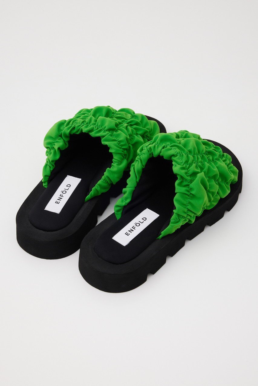 【エンフォルド/ENFOLD】のWave サンダル 人気、トレンドファッション・服の通販 founy(ファニー) 　ファッション　Fashion　レディースファッション　Fashion for Women　インソール　Shoe Insole　サンダル　Sandals, Summer Shoes　シャーリング　Shirring, Ruched　ジョーゼット　Georgette, Semi-Sheer Fabric　夏　Summer　春　Spring　S/S・春夏　SS, Spring/Summer, Warm Season　other-2|ID: prp329100004907779 ipo3291000000036756988