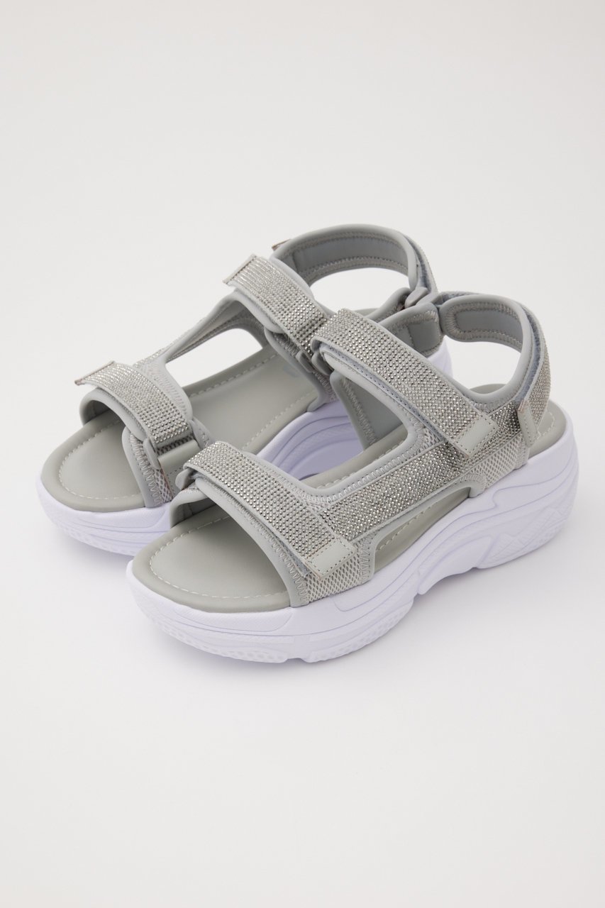 【スタッカート/STACCATO】のギャラクシースポーティーサンダル インテリア・キッズ・メンズ・レディースファッション・服の通販 founy(ファニー) 　ファッション　Fashion　レディースファッション　Fashion for Women　インソール　Shoe Insole　サンダル　Sandals, Summer Shoes　ストーン　Stone, Gem-Like　トレンド　Trend, Trending Now　ラップ　Wrap, Wrap Design　軽量　Lightweight, Ultra Light　グレー|ID: prp329100004907780 ipo3291000000036756991