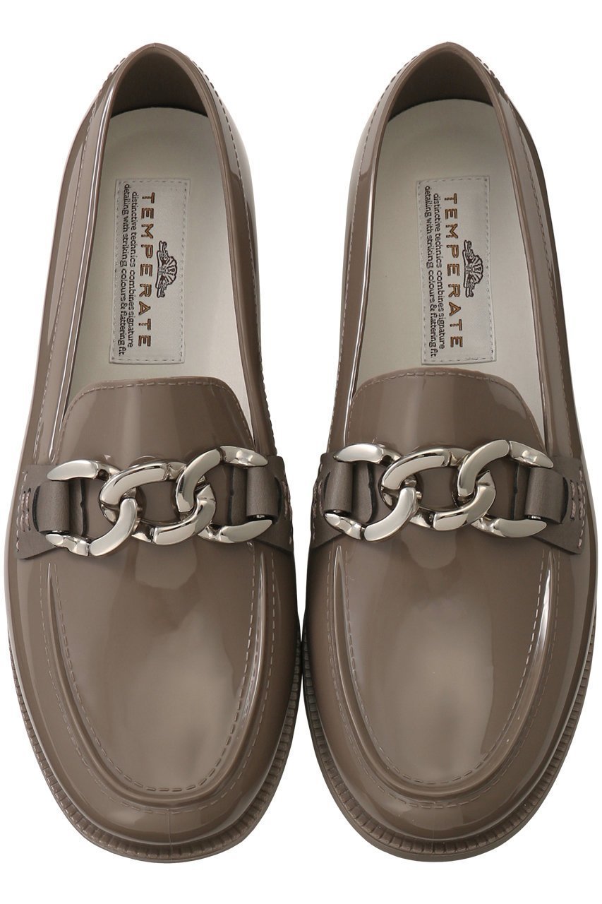 【テンパレイト/TEMPERATE】のAUSTIN チェーンローファー(レイン対応) インテリア・キッズ・メンズ・レディースファッション・服の通販 founy(ファニー) 　ファッション　Fashion　レディースファッション　Fashion for Women　インソール　Shoe Insole　クラシック　Classic, Timeless Style　シューズ　Shoes, Footwear　シルバー　Silver, Metallic Silver　シンプル　Simple, Minimal　スタイリッシュ　Stylish, Fashionable　チェーン　Chain, Chain Strap　フォルム　Silhouette, Form　ラバー　Rubber, Rubber Sole　レイン　Rain, Rainproof　GREY|ID: prp329100004907795 ipo3291000000036757154