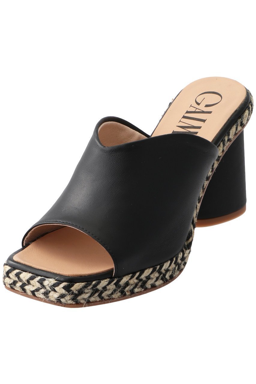 【エスメラルダ/Esmeralda】の【GAIMO】Vカットスクエアヒールサンダル インテリア・キッズ・メンズ・レディースファッション・服の通販 founy(ファニー) 　ファッション　Fashion　レディースファッション　Fashion for Women　サンダル　Sandals, Summer Shoes　ジュート　Jute, Natural Fiber　リゾート　Resort, Vacation Style　エレガント 上品　Elegant　夏　Summer　旅行　Travel　ブラック|ID: prp329100004907796 ipo3291000000036757161