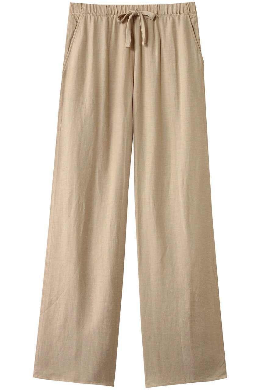 【ハンロ/HANRO】のロングパンツ インテリア・キッズ・メンズ・レディースファッション・服の通販 founy(ファニー) 　ファッション　Fashion　レディースファッション　Fashion for Women　パンツ　Pants & Trousers　リネン　Linen, Linen Fabric　リラックス　Relax, Relaxed Fit　ロング　Long, Long-Length　旅行　Travel　ベージュ|ID: prp329100004907843 ipo3291000000036757691