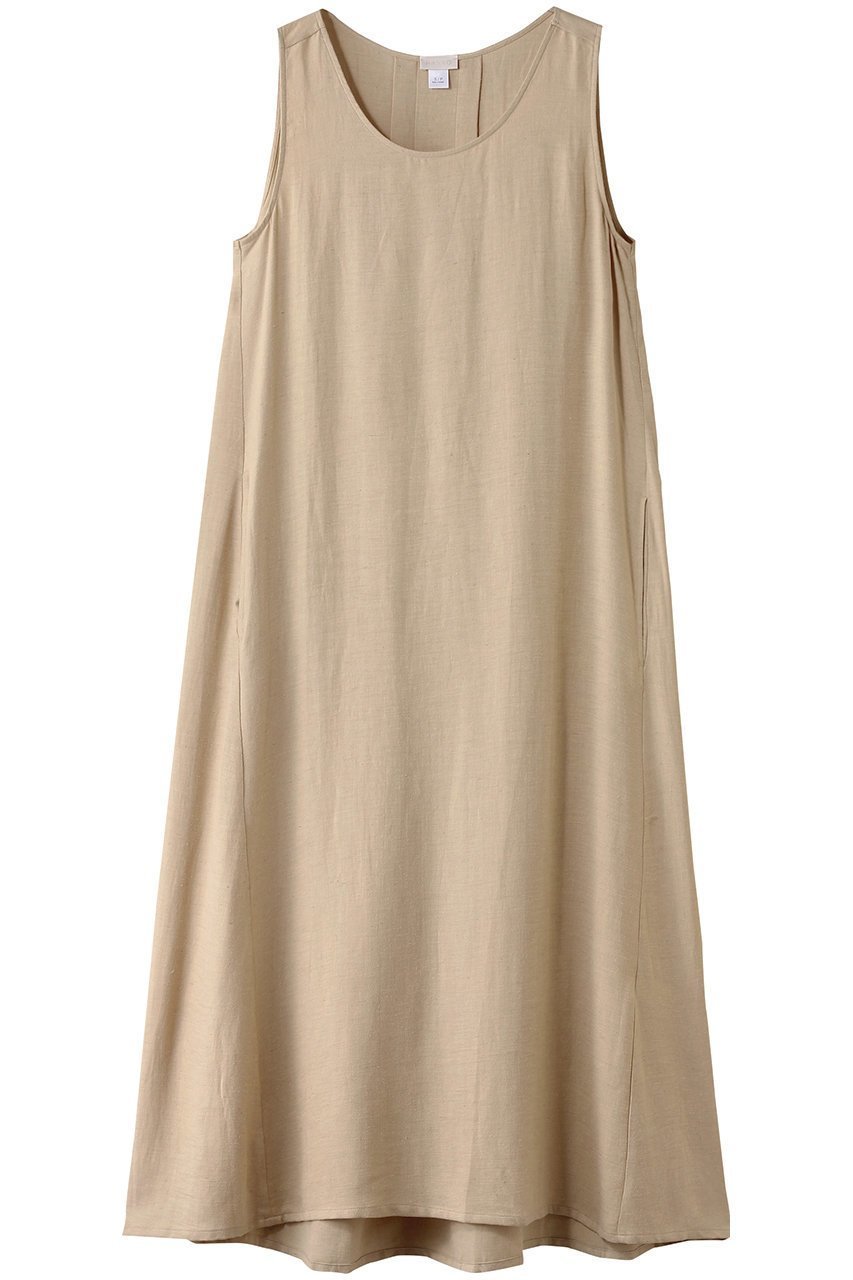 【ハンロ/HANRO】のノースリーブワンピース インテリア・キッズ・メンズ・レディースファッション・服の通販 founy(ファニー) 　ファッション　Fashion　レディースファッション　Fashion for Women　ワンピース　Dresses　チュニック　Tunic Tops & Dresses　エレガント 上品　Elegant　シンプル　Simple, Minimal　チュニック　Tunic, Long Top　ノースリーブ　Sleeveless, No-Sleeve　プリント　Print, Printed Pattern　リゾート　Resort, Vacation Style　リネン　Linen, Linen Fabric　夏　Summer　春　Spring　S/S・春夏　SS, Spring/Summer, Warm Season　ベージュ|ID: prp329100004907844 ipo3291000000036757699