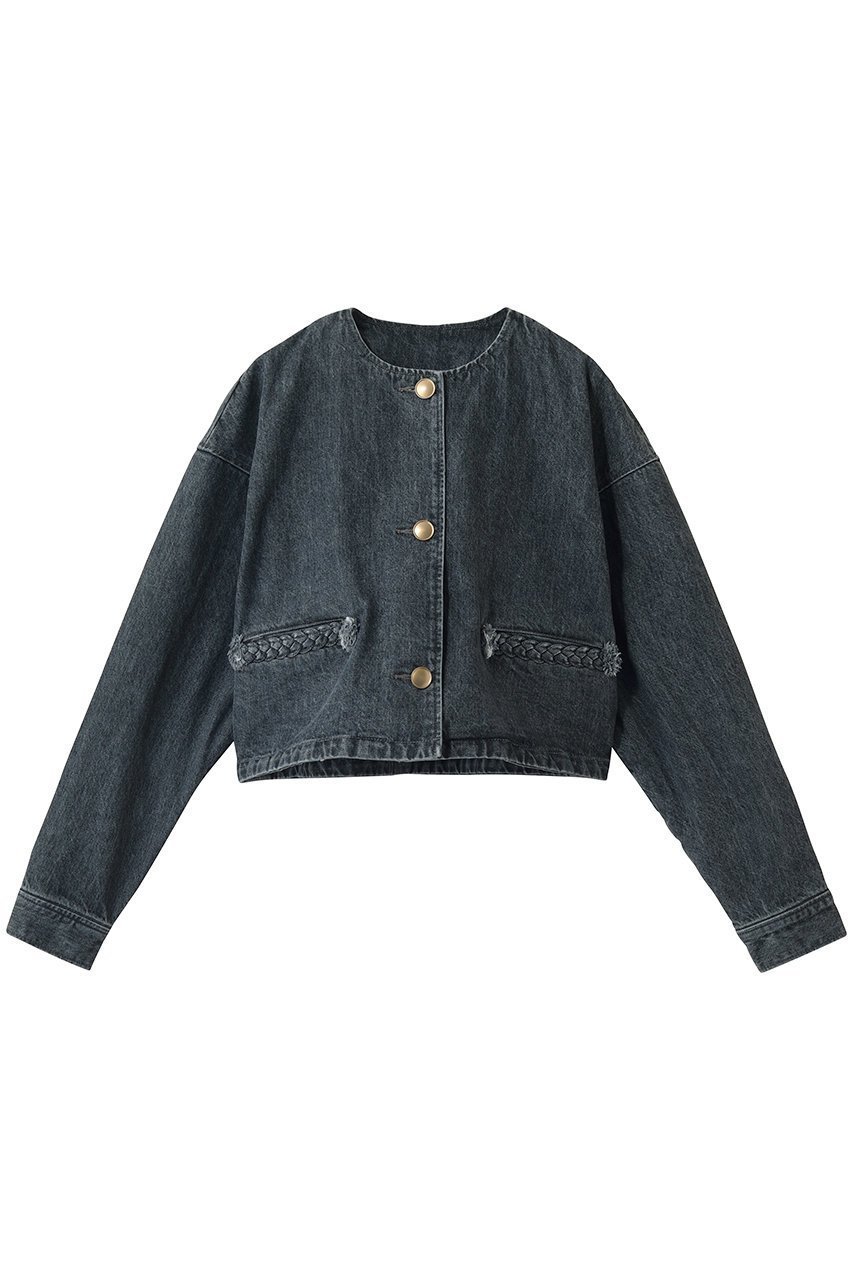 【サードマガジン/THIRD MAGAZINE】のノーカラーデニムジャケット インテリア・キッズ・メンズ・レディースファッション・服の通販 founy(ファニー) 　ファッション　Fashion　レディースファッション　Fashion for Women　アウター　Coat / Outerwear Collection　レディースジャケット・軽アウター　Jackets　デニムジャケット / カジュアルアウター　Denim Jackets　ジャケット　Jacket, Outerwear　デニム　Denim, Jeans Material　ポケット　Pocket, Pocket Detail　ブラック|ID: prp329100004907849 ipo3291000000036757731