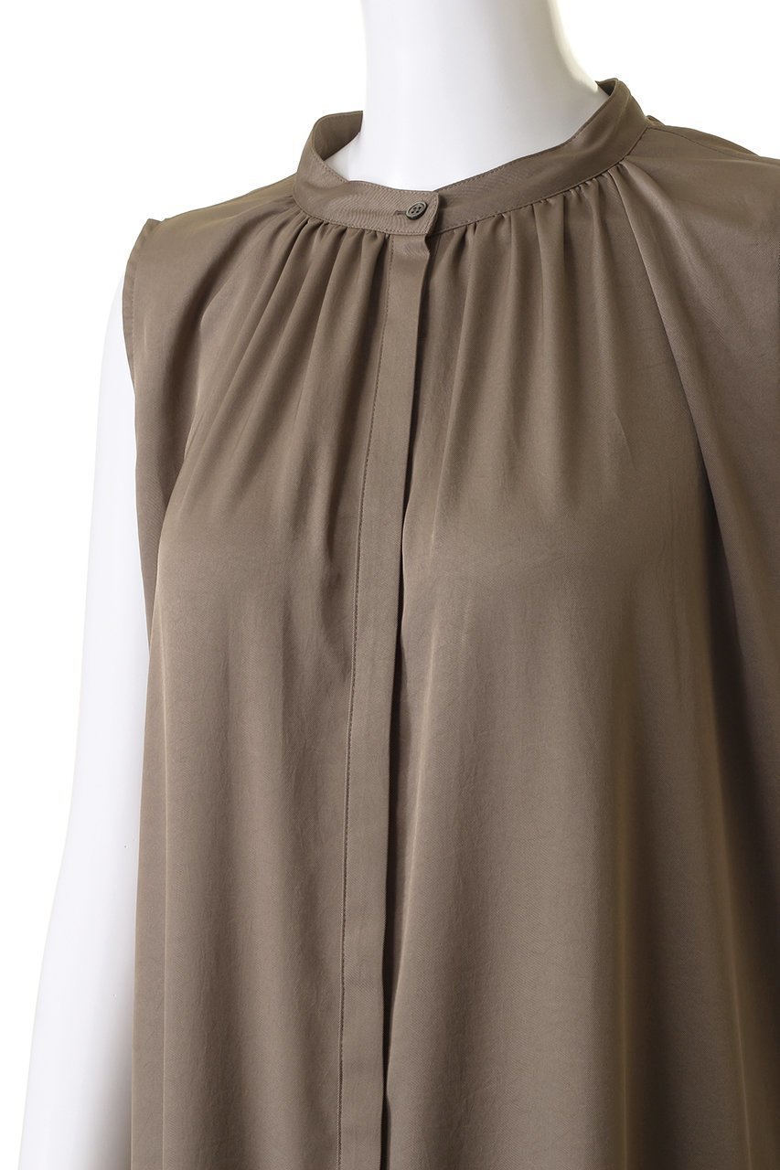 【スリー ドッツ/three dots】のシルキーツイル ギャザードレス 人気、トレンドファッション・服の通販 founy(ファニー) 　ファッション　Fashion　レディースファッション　Fashion for Women　ワンピース　Dresses　フォーマル・パーティードレス・結婚式用ドレス　Elegant & Casual Dresses　チュニック　Tunic Tops & Dresses　ギャザー　Gathered, Ruffled　サテン　Satin, Glossy Fabric　スリット　Slit, Slit Detail　チュニック　Tunic, Long Top　ツイル　Twist, Twisted Detail　ドレス　Dress, One-Piece　パーティ　Party, Party Style　リボン　Ribbon, Bow　ロング　Long, Long-Length　other-5|ID: prp329100004907856 ipo3291000000036757845