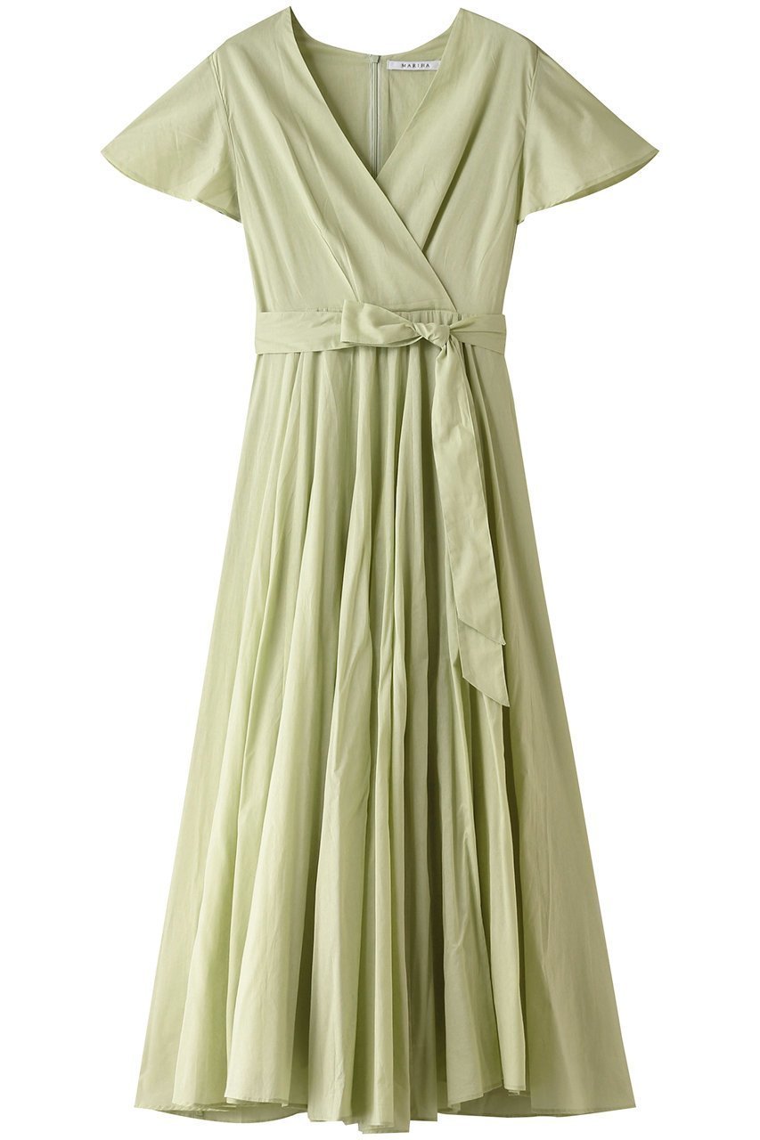 【マルティニーク/martinique】の【MARIHA】マドモアゼルのドレス ショートスリーブ インテリア・キッズ・メンズ・レディースファッション・服の通販 founy(ファニー) 　ファッション　Fashion　レディースファッション　Fashion for Women　ワンピース　Dresses　フォーマル・パーティードレス・結婚式用ドレス　Elegant & Casual Dresses　チュニック　Tunic Tops & Dresses　エレガント 上品　Elegant　ショート　Short, Short Length　スリーブ　Sleeve, Long Sleeve / Short Sleeve　チュニック　Tunic, Long Top　ドレス　Dress, One-Piece　フェミニン　Feminine, Girly　フレア　Flare, Flared　ロング　Long, Long-Length　グリーン|ID: prp329100004907861 ipo3291000000036757882