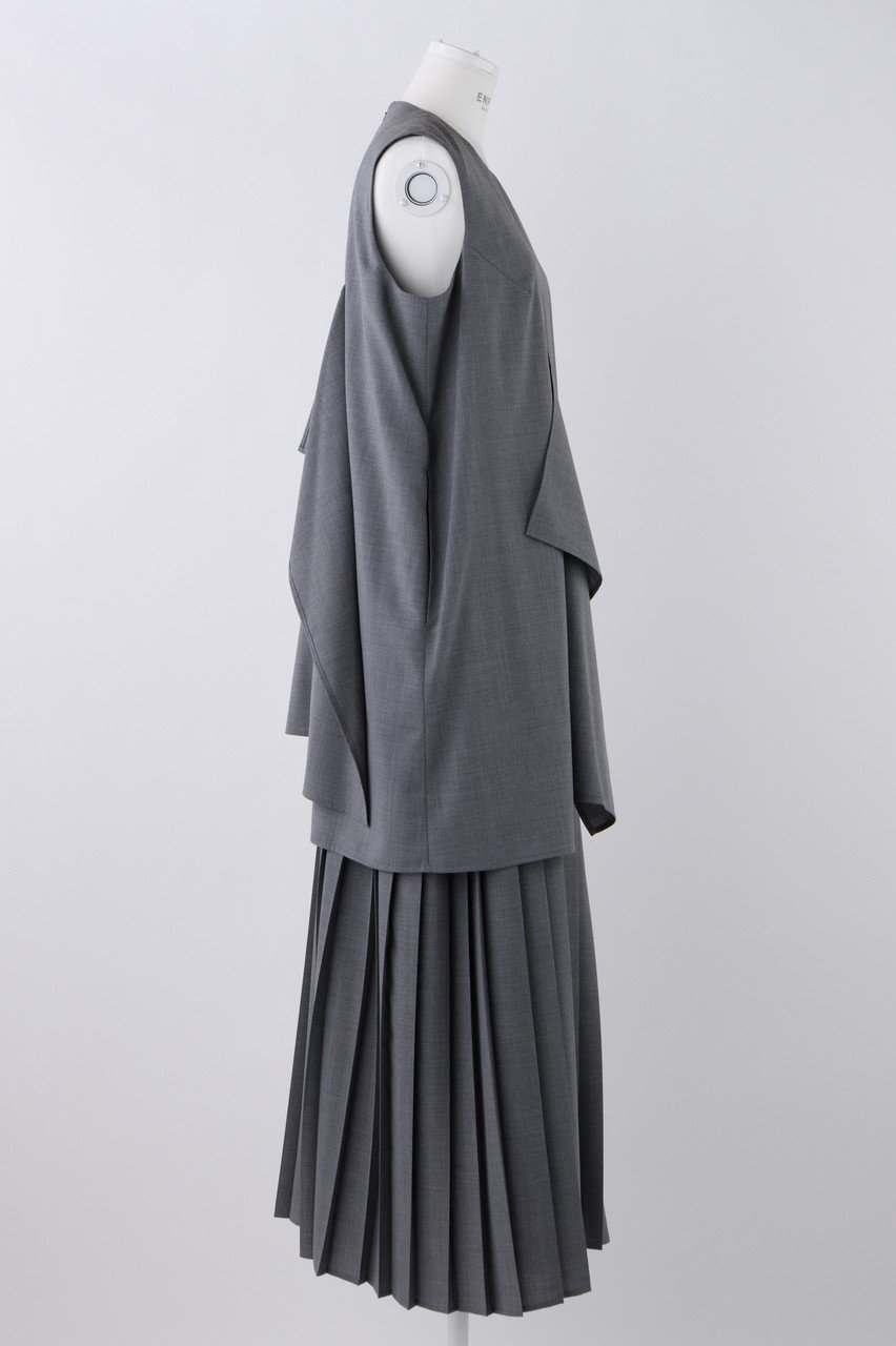 【エンフォルド/ENFOLD】のウォッシャブルトロ スクエアドレープ DRS/ドレス 人気、トレンドファッション・服の通販 founy(ファニー) 　ファッション　Fashion　レディースファッション　Fashion for Women　ワンピース　Dresses　フォーマル・パーティードレス・結婚式用ドレス　Elegant & Casual Dresses　チュニック　Tunic Tops & Dresses　アシンメトリー　Asymmetrical Style　スリーブ　Sleeve, Long Sleeve / Short Sleeve　チュニック　Tunic, Long Top　ドレス　Dress, One-Piece　プリーツ　Pleats, Pleated　ロング　Long, Long-Length　エレガント 上品　Elegant　夏　Summer　other-4|ID: prp329100004907865 ipo3291000000036757942