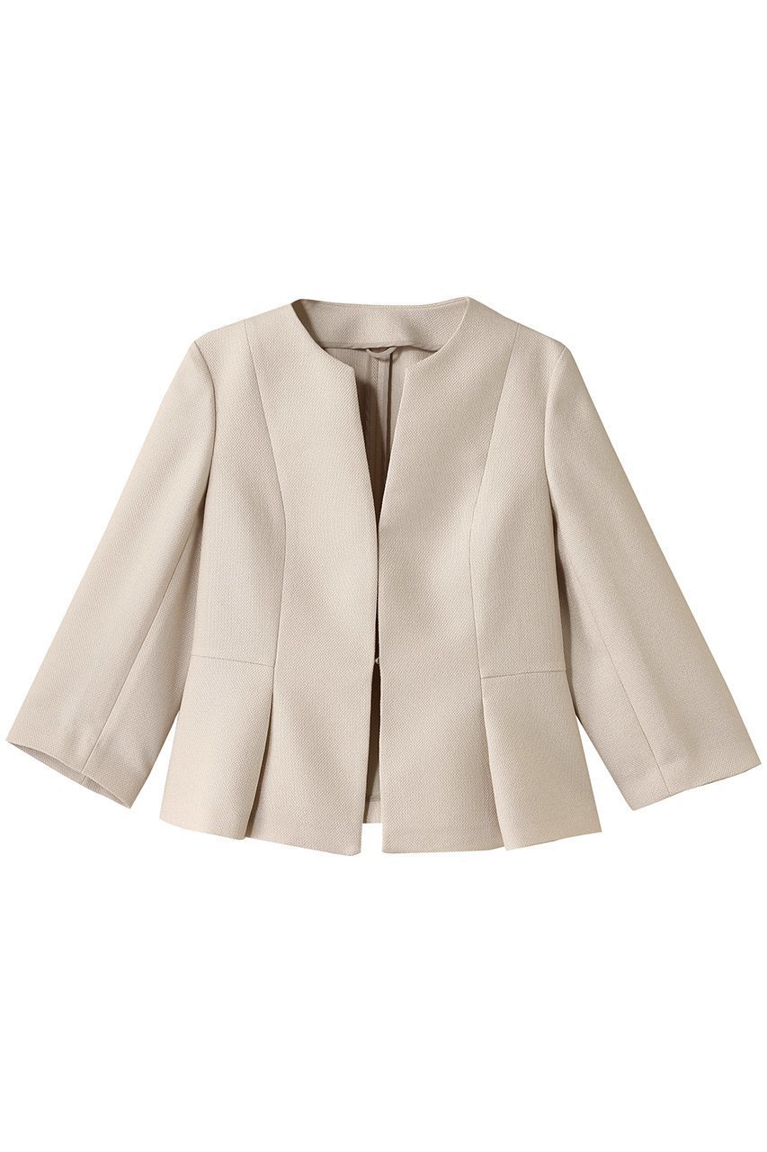 【アナイ/ANAYI】のバスケットツィードペプラムジャケット インテリア・キッズ・メンズ・レディースファッション・服の通販 founy(ファニー) 　ファッション　Fashion　レディースファッション　Fashion for Women　アウター　Coat / Outerwear Collection　レディースジャケット・軽アウター　Jackets　オケージョン　Occasion Wear　ジャケット　Jacket, Outerwear　バスケット　Basket, Basket Bag　フレア　Flare, Flared　リネン　Linen, Linen Fabric　エレガント 上品　Elegant　夏　Summer　定番　Standard, Basic Item　ベージュ|ID: prp329100004907884 ipo3291000000036758392