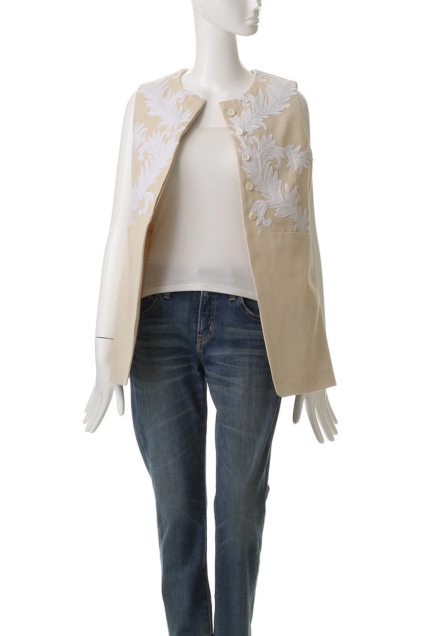 【ウィムガゼット/Whim Gazette】の【GEMINI】ジャガードジレ 人気、トレンドファッション・服の通販 founy(ファニー) 　ファッション　Fashion　レディースファッション　Fashion for Women　アウター　Coat / Outerwear Collection　レディースジャケット・軽アウター　Jackets　おすすめ　Recommended / Our Picks　シェイプ　Shape, Slim Fit　ジャケット　Jacket, Outerwear　ノースリーブ　Sleeveless, No-Sleeve　フロント　Front, Front Design　ベスト　Vest, Waistcoat　other-7|ID: prp329100004907890 ipo3291000000036758463