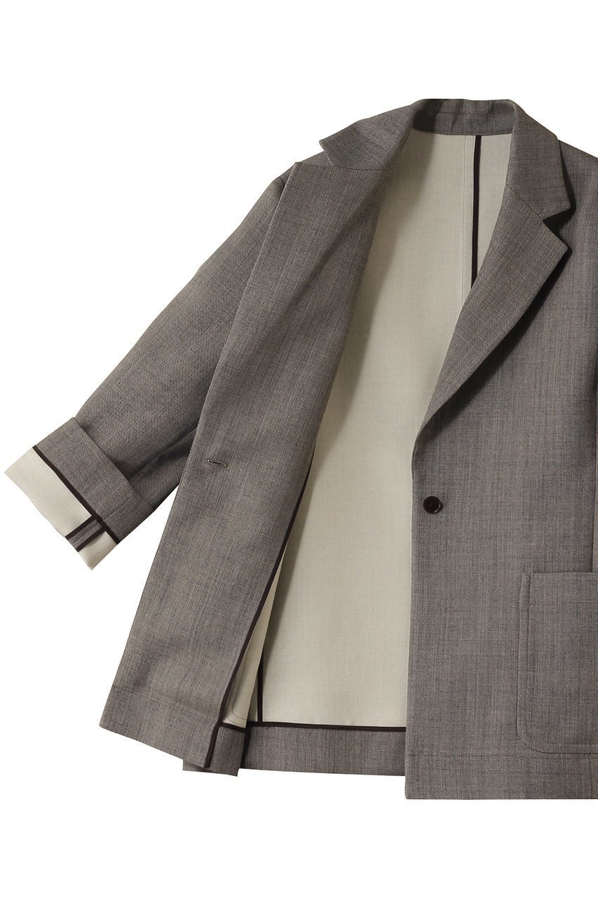 【ジェイドット/j.】の尾州リバーボクシージャケット 人気、トレンドファッション・服の通販 founy(ファニー) 　ファッション　Fashion　レディースファッション　Fashion for Women　アウター　Coat / Outerwear Collection　レディースジャケット・軽アウター　Jackets　おすすめ　Recommended / Our Picks　インナー　Innerwear　クラシック　Classic, Timeless Style　ジャケット　Jacket, Outerwear　セットアップ　Set-Up, Coordinated Outfit　フロント　Front, Front Design　ボックス　Boxy, Box Shape　ポケット　Pocket, Pocket Detail　モダン　Modern, Contemporary　other-6|ID: prp329100004907910 ipo3291000000036758654