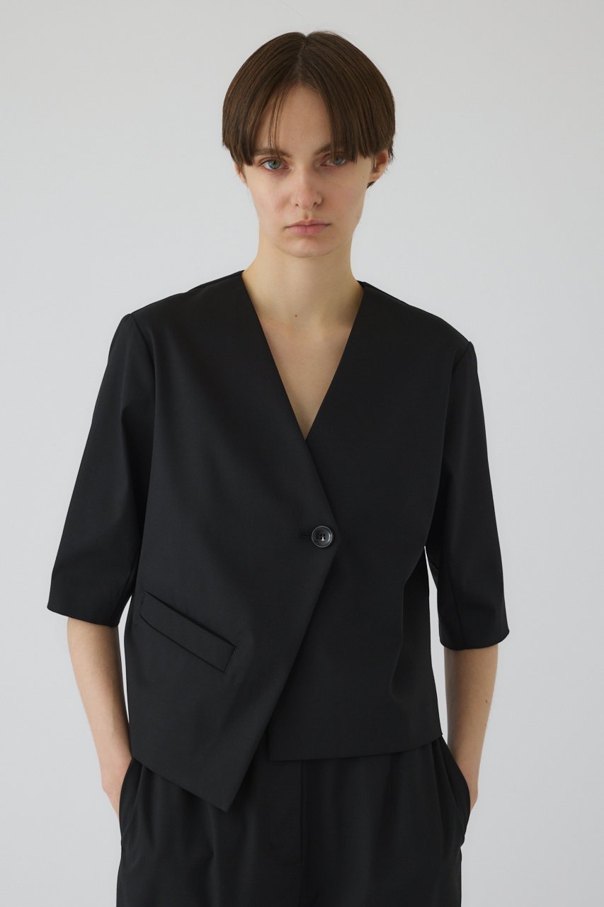 【リムアーク/RIM.ARK】のAsymmetry mode JK/ジャケット インテリア・キッズ・メンズ・レディースファッション・服の通販 founy(ファニー) 　ファッション　Fashion　レディースファッション　Fashion for Women　アウター　Coat / Outerwear Collection　レディースジャケット・軽アウター　Jackets　アクセサリー　Fashion Accessories　アシンメトリー　Asymmetrical Style　ジャケット　Jacket, Outerwear　セットアップ　Set-Up, Coordinated Outfit　バランス　Balance, Style Balance　フォーマル　Formal, Dressy　ベーシック　Basic, Essential　ブラック|ID: prp329100004907916 ipo3291000000036758712