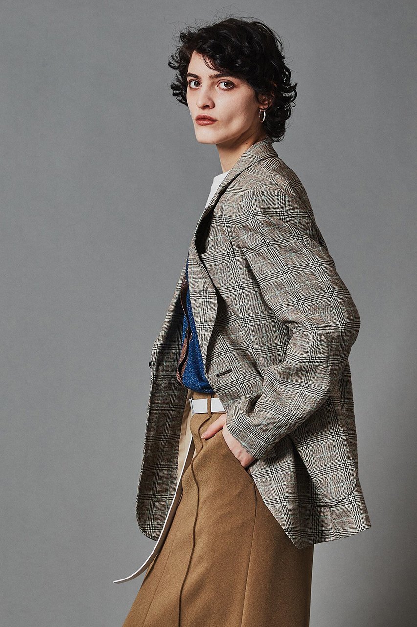 【オブリオ/AUBRIOT】のリッチェリグレンチェックリネン テーラードジャケット 人気、トレンドファッション・服の通販 founy(ファニー) 　ファッション　Fashion　レディースファッション　Fashion for Women　アウター　Coat / Outerwear Collection　レディースジャケット・軽アウター　Jackets　テーラードジャケット / 通勤・きれいめスタイル　Tailored Jackets & Blazers　クラシック　Classic, Timeless Style　ジャケット　Jacket, Outerwear　スタイリッシュ　Stylish, Fashionable　チェック　Check, Plaid, Tartan　リネン　Linen, Linen Fabric　夏　Summer　春　Spring　S/S・春夏　SS, Spring/Summer, Warm Season　other-3|ID: prp329100004907933 ipo3291000000036812126