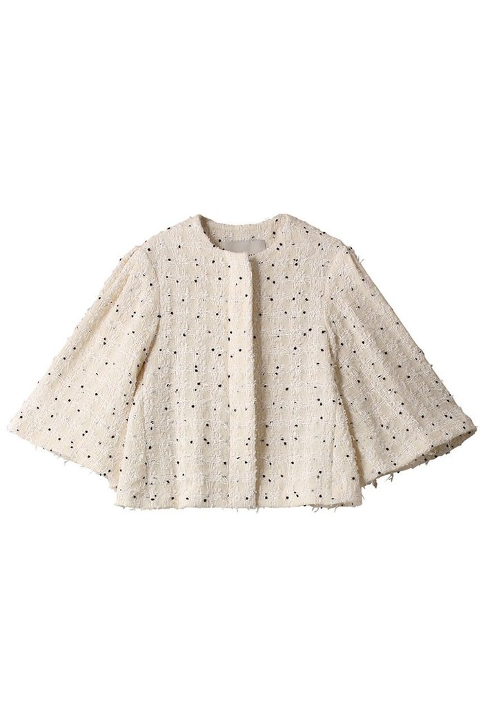 【デパリエ/DEPAREILLE】のツイードチェックフレアスリーブジャケット インテリア・キッズ・メンズ・レディースファッション・服の通販 founy(ファウニー) https://founy.com/ ファッション Fashion レディースファッション Fashion for Women アウター Coat / Outerwear Collection レディースジャケット・軽アウター Jackets ショート Short, Short Length ジャケット Jacket, Outerwear スリーブ Sleeve, Long Sleeve / Short Sleeve チェック Check, Plaid, Tartan ツイード Twill, Twill Weave バランス Balance, Style Balance フロント Front, Front Design ボトム Bottoms, Lower Wear |ID: prp329100004907935 ipo3291000000036759037