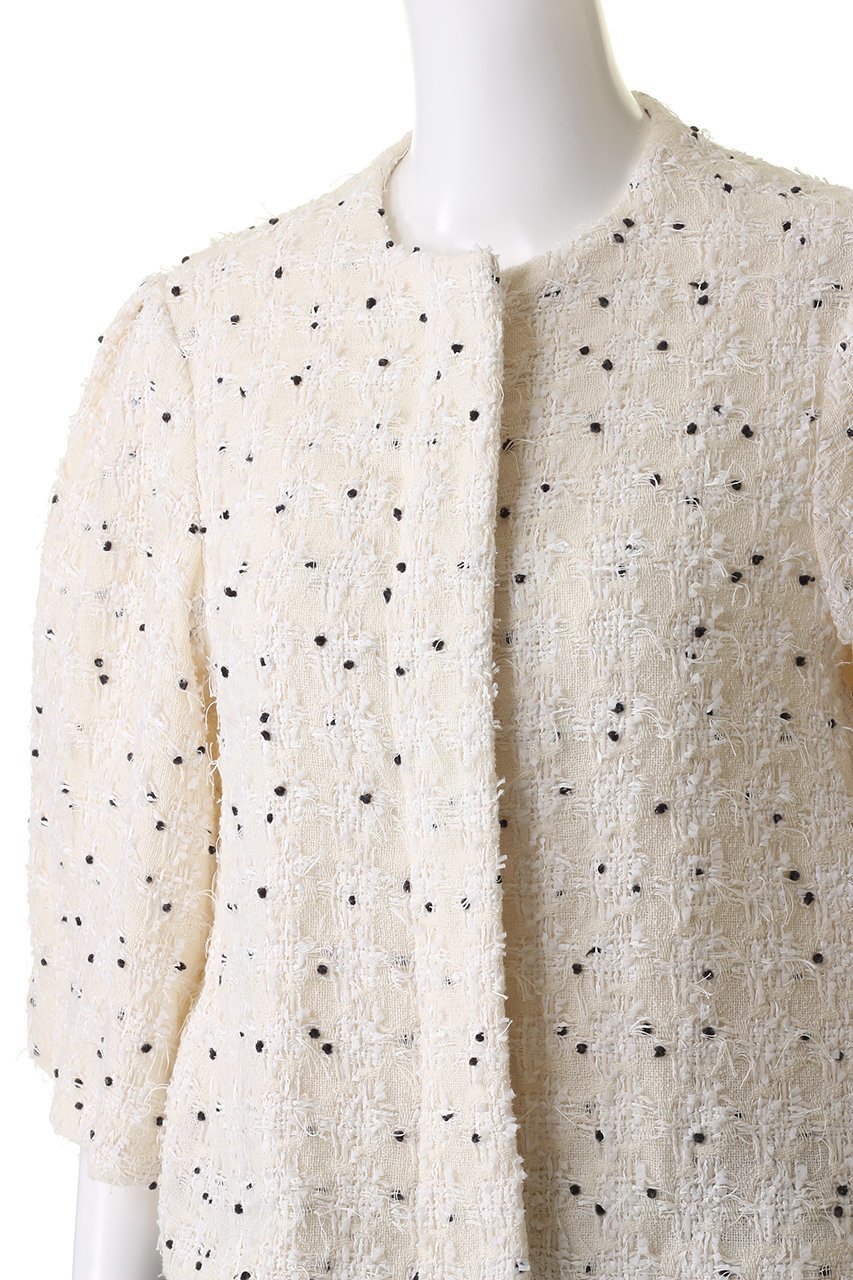 【デパリエ/DEPAREILLE】のツイードチェックフレアスリーブジャケット 人気、トレンドファッション・服の通販 founy(ファニー) 　ファッション　Fashion　レディースファッション　Fashion for Women　アウター　Coat / Outerwear Collection　レディースジャケット・軽アウター　Jackets　ショート　Short, Short Length　ジャケット　Jacket, Outerwear　スリーブ　Sleeve, Long Sleeve / Short Sleeve　チェック　Check, Plaid, Tartan　ツイード　Twill, Twill Weave　バランス　Balance, Style Balance　フロント　Front, Front Design　ボトム　Bottoms, Lower Wear　other-5|ID: prp329100004907935 ipo3291000000036759042