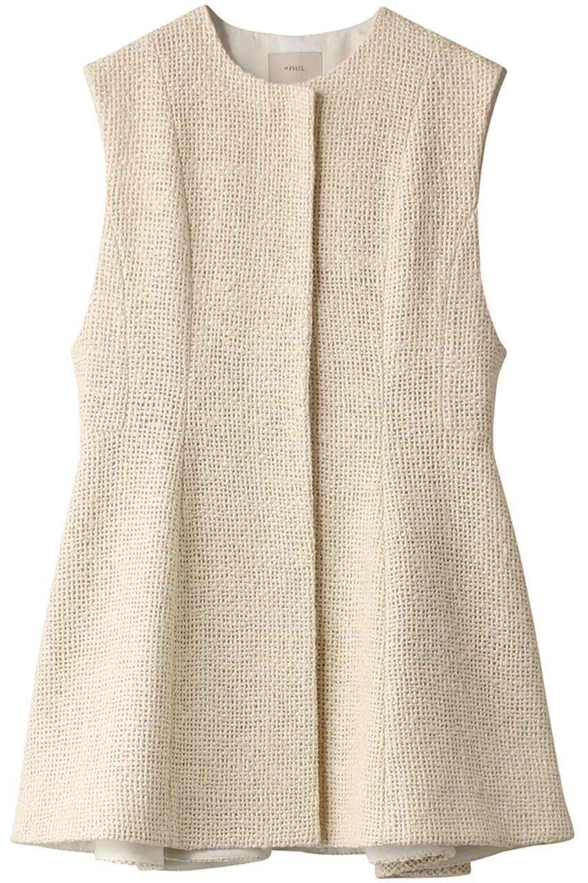 【ル フィル/LE PHIL】のシルクロービングペプラムジレ インテリア・キッズ・メンズ・レディースファッション・服の通販 founy(ファニー) 　ファッション　Fashion　レディースファッション　Fashion for Women　アウター　Coat / Outerwear Collection　レディースジャケット・軽アウター　Jackets　おすすめ　Recommended / Our Picks　ジャケット　Jacket, Outerwear　パターン　Pattern, Design Print　フレア　Flare, Flared　ベスト　Vest, Waistcoat　オフホワイト|ID: prp329100004907944 ipo3291000000036759229