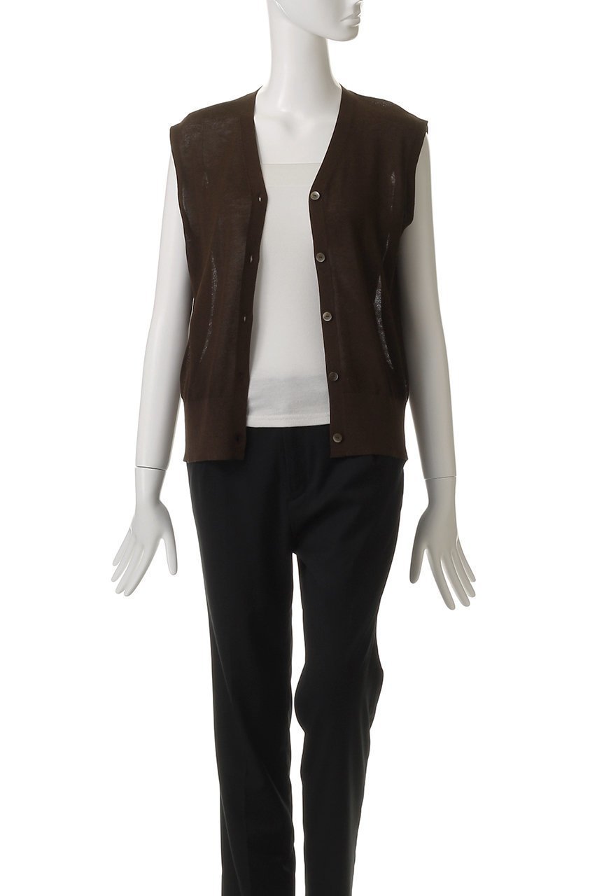 【アンクレイヴ/uncrave】のシアーニット /ノースリーブベスト 人気、トレンドファッション・服の通販 founy(ファニー) 　ファッション　Fashion　レディースファッション　Fashion for Women　トップス・カットソー　Cut & Sew Tops　ニット　Knit Tops & Sweaters　キャミソール&ノースリーブ　Camisoles & Sleeveless Tops　ベスト&ジレ / 重ね着スタイル　Vests & Gilets　カジュアルプルオーバー・ニットトップス　Pullovers & Knit Tops / Casual Pullovers　シアー　Sheer, See-Through　ノースリーブ　Sleeveless, No-Sleeve　ベスト　Vest, Waistcoat　ベーシック　Basic, Essential　other-7|ID: prp329100004907952 ipo3291000000036759497