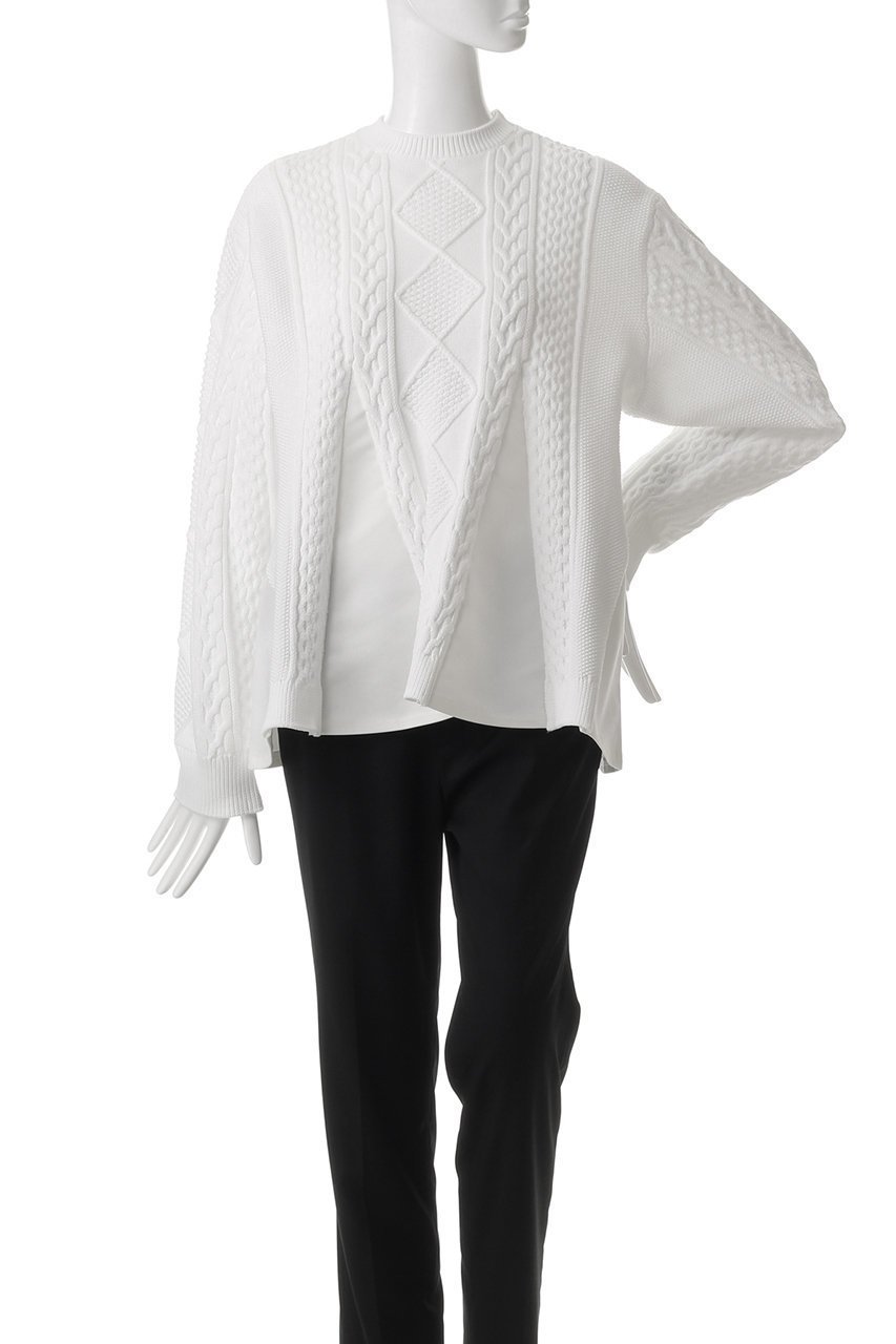 【アドーア/ADORE】のエアーストレッチケーブルニット 人気、トレンドファッション・服の通販 founy(ファニー) 　ファッション　Fashion　レディースファッション　Fashion for Women　トップス・カットソー　Cut & Sew Tops　ニット　Knit Tops & Sweaters　カジュアルプルオーバー・ニットトップス　Pullovers & Knit Tops / Casual Pullovers　タイトスカート　Pencil Skirt, Tight Skirt　ドッキング　Docking, Mixed Material　フレア　Flare, Flared　other-2|ID: prp329100004907960 ipo3291000000036759637