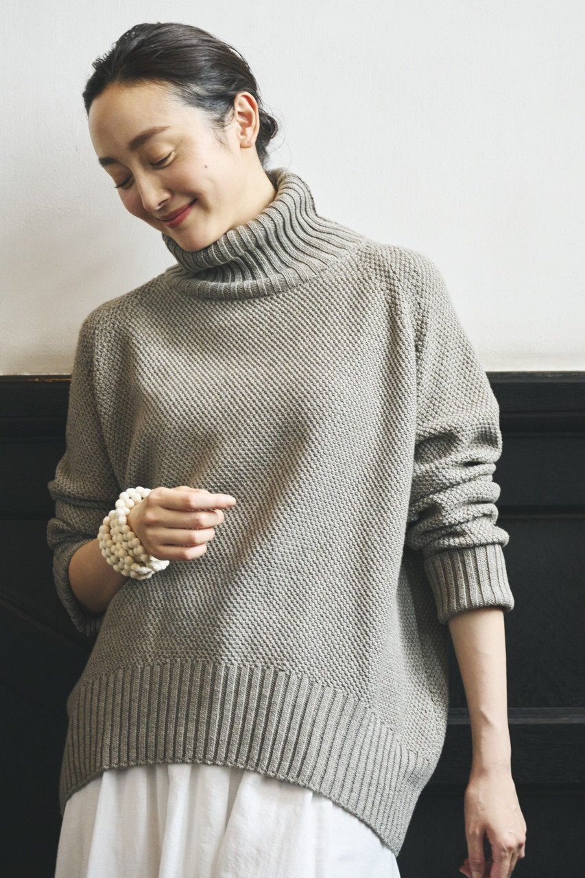 【プリスティン/PRISTINE】のフォレストグレイ鹿の子ビッグタートルセーター 人気、トレンドファッション・服の通販 founy(ファニー) 　ファッション　Fashion　レディースファッション　Fashion for Women　トップス・カットソー　Cut & Sew Tops　ニット　Knit Tops & Sweaters　カジュアルプルオーバー・ニットトップス　Pullovers & Knit Tops / Casual Pullovers　なめらか　Smooth, Silky Texture　セーター　Sweater, Knitwear　タートルネック　Turtleneck, High Neck　ミドル　Middle Length, Mid Height　人気　Popular, Best Seller　鹿の子　Piqué, Kanoko Fabric　other-8|ID: prp329100004907964 ipo3291000000036759674