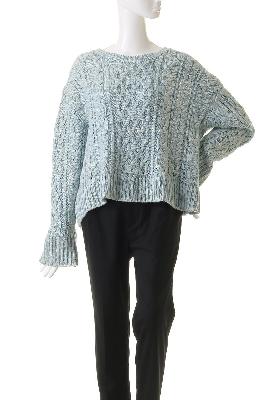 【プリスティン/PRISTINE】のウール混ケーブルプルオーバー 人気、トレンドファッション・服の通販 founy(ファニー) 　ファッション　Fashion　レディースファッション　Fashion for Women　トップス・カットソー　Cut & Sew Tops　ニット　Knit Tops & Sweaters　カジュアルプルオーバー・ニットトップス　Pullovers & Knit Tops / Casual Pullovers　フェミニン　Feminine, Girly　フレア　Flare, Flared　other-2|ID: prp329100004907966 ipo3291000000036759689