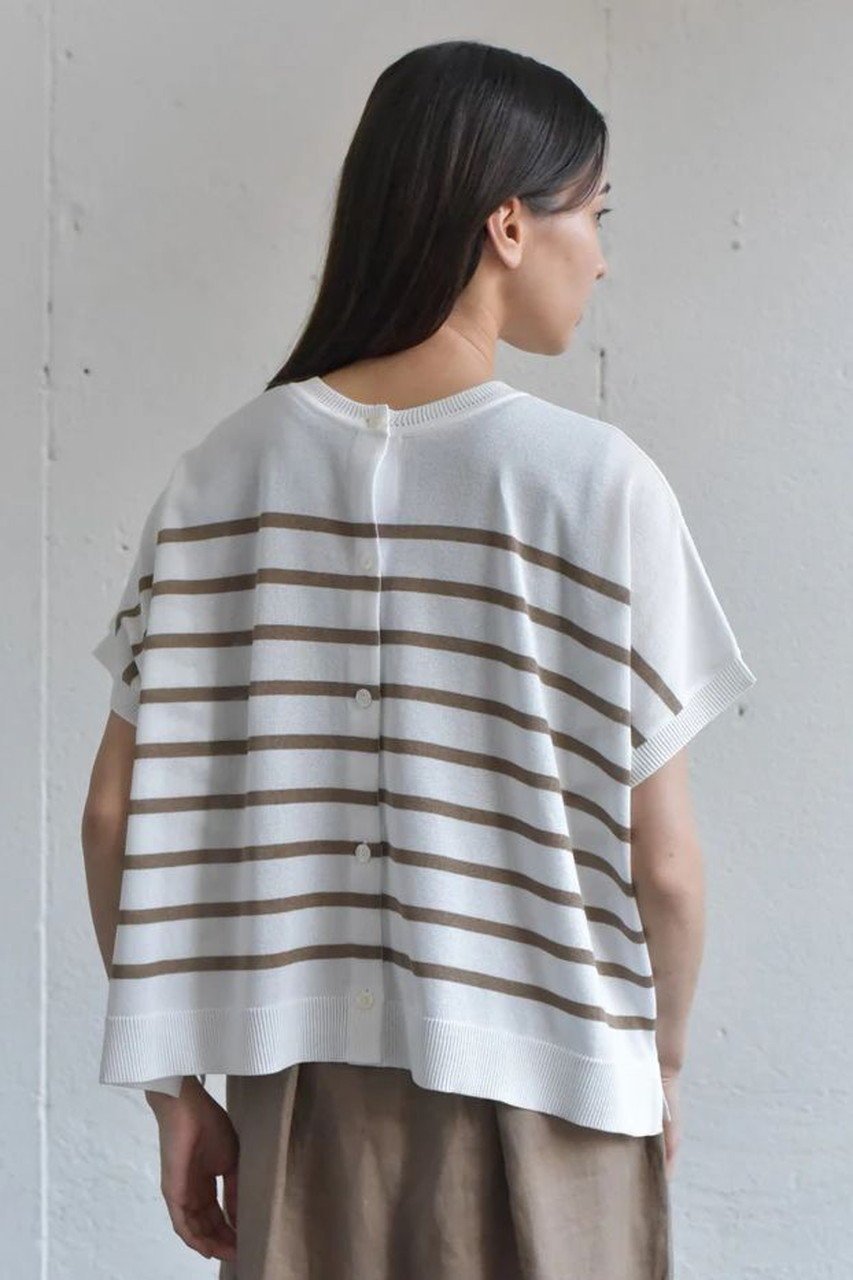 【レリル/lelill】のワイドボーダーショートカーデ 人気、トレンドファッション・服の通販 founy(ファニー) 　ファッション　Fashion　レディースファッション　Fashion for Women　トップス・カットソー　Cut & Sew Tops　ニット　Knit Tops & Sweaters　カーディガン・羽織り　Layered Style Cardigans　おすすめ　Recommended / Our Picks　カーディガン　Cardigan, Knitwear　ニットソー　Knit-Sewn, Cut & Sew Knit　フロント　Front, Front Design　ワイド　Wide, Wide Fit　夏　Summer　抗菌　Antibacterial, Bacteria-Resistant　春　Spring　other-7|ID: prp329100004907983 ipo3291000000036760026