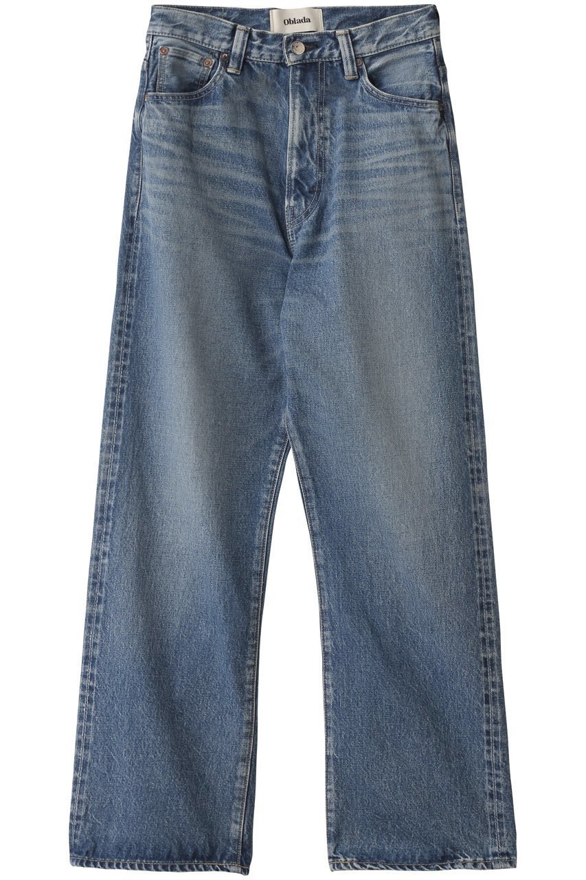 【オブラダ/Oblada】の1938 vintage デニムパンツ インテリア・キッズ・メンズ・レディースファッション・服の通販 founy(ファニー) 　ファッション　Fashion　レディースファッション　Fashion for Women　パンツ　Pants & Trousers　デニムパンツ・ジーンズ・美脚デニム　Denim Jeans & Pants　デニム　Denim, Jeans Material　トレンド　Trend, Trending Now　ユーズド　Used, Vintage-Look　リアル　Real, Realistic　ロールアップ　Roll-Up, Cuffed Hem　ブルー|ID: prp329100004908041 ipo3291000000036761181