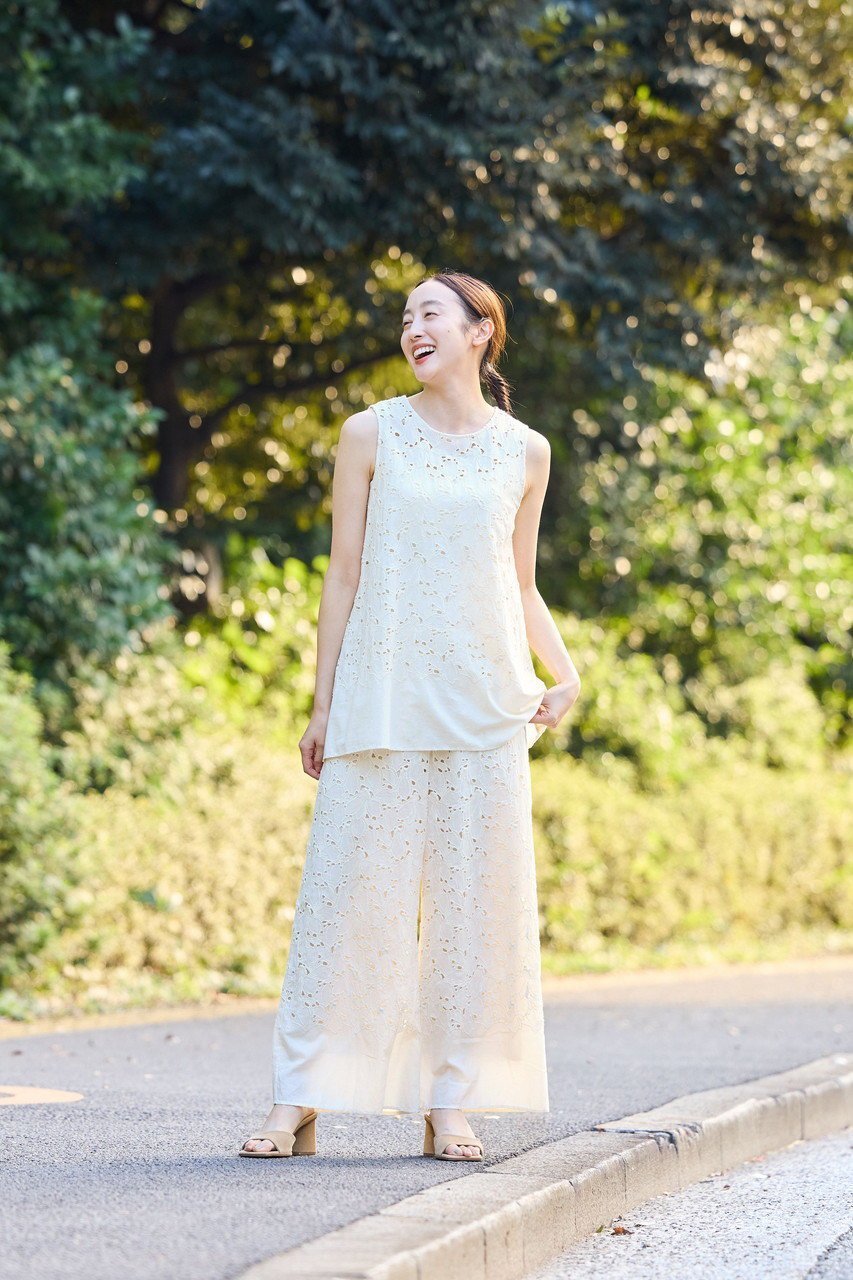 【プリスティン/PRISTINE】の木蓮ボーラー刺繍パンツ 人気、トレンドファッション・服の通販 founy(ファニー) 　ファッション　Fashion　レディースファッション　Fashion for Women　パンツ　Pants & Trousers　おすすめ　Recommended / Our Picks　ワイド　Wide, Wide Fit　エレガント 上品　Elegant　other-7|ID: prp329100004908068 ipo3291000000036761493