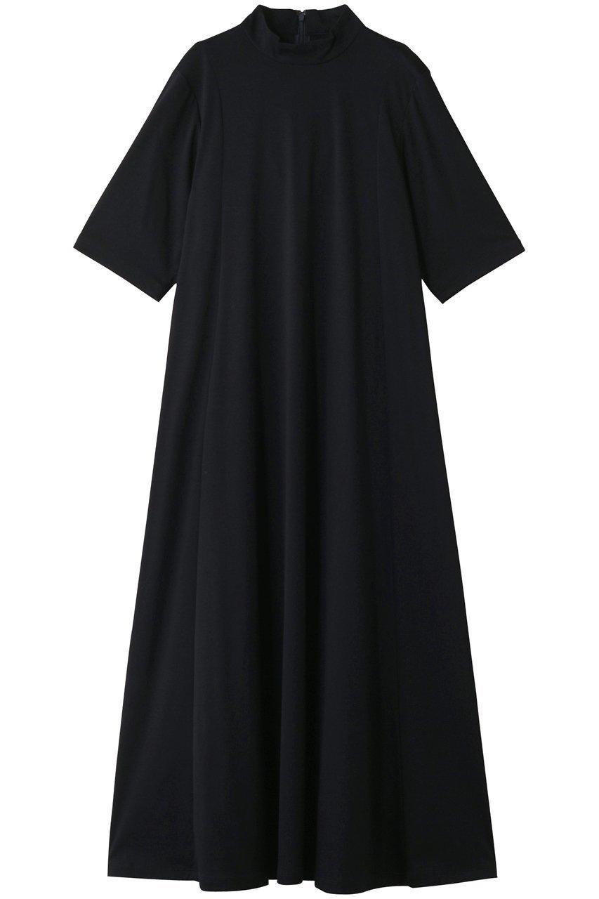 【グラフペーパー/Graphpaper】のFine Smooth Mock Neck Panel Line Dress/ドレス・ワンピース インテリア・キッズ・メンズ・レディースファッション・服の通販 founy(ファニー) 　ファッション　Fashion　レディースファッション　Fashion for Women　ワンピース　Dresses　フォーマル・パーティードレス・結婚式用ドレス　Elegant & Casual Dresses　チュニック　Tunic Tops & Dresses　エレガント 上品　Elegant　スリーブ　Sleeve, Long Sleeve / Short Sleeve　チュニック　Tunic, Long Top　ドレス　Dress, One-Piece　ドレープ　Drape, Draping Fabric　ハーフ　Half, Half-Length　モックネック　Mock Neck, Short Turtleneck　ロング　Long, Long-Length　ネイビー|ID: prp329100004908179 ipo3291000000036762932