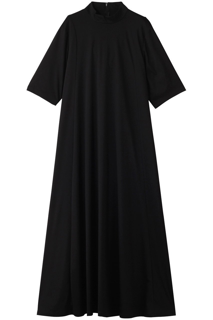 【グラフペーパー/Graphpaper】のFine Smooth Mock Neck Panel Line Dress/ドレス・ワンピース インテリア・キッズ・メンズ・レディースファッション・服の通販 founy(ファニー) 　ファッション　Fashion　レディースファッション　Fashion for Women　ワンピース　Dresses　フォーマル・パーティードレス・結婚式用ドレス　Elegant & Casual Dresses　チュニック　Tunic Tops & Dresses　エレガント 上品　Elegant　スリーブ　Sleeve, Long Sleeve / Short Sleeve　チュニック　Tunic, Long Top　ドレス　Dress, One-Piece　ドレープ　Drape, Draping Fabric　ハーフ　Half, Half-Length　モックネック　Mock Neck, Short Turtleneck　ロング　Long, Long-Length　ブラック|ID: prp329100004908179 ipo3291000000036762934