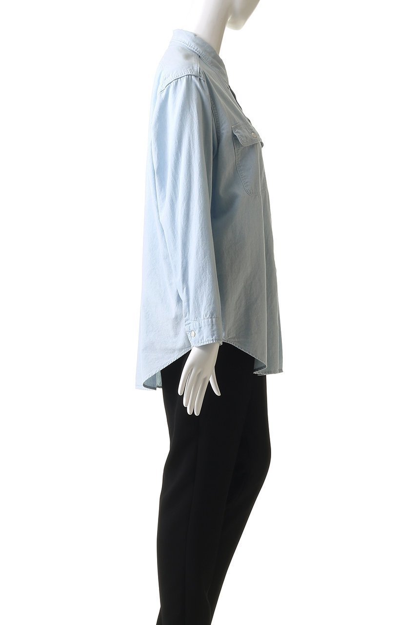 【マディソンブルー/MADISONBLUE】のHAMPTON SHIRT CHAMBRAY(VW) ハンプトン シャンブレーシャツ 人気、トレンドファッション・服の通販 founy(ファニー) 　ファッション　Fashion　レディースファッション　Fashion for Women　トップス・カットソー　Cut & Sew Tops　シャツ・ブラウス・オフィスカジュアル　Elegant Blouses & Button-Ups　シャンブレー　Chambray, Denim-Like Fabric　スリーブ　Sleeve, Long Sleeve / Short Sleeve　パッチ　Patch, Appliqué　フラップ　Flap, Flap Pocket　ポケット　Pocket, Pocket Detail　ロング　Long, Long-Length　ワーク　Workwear, Utility Style　other-3|ID: prp329100004908192 ipo3291000000036763170