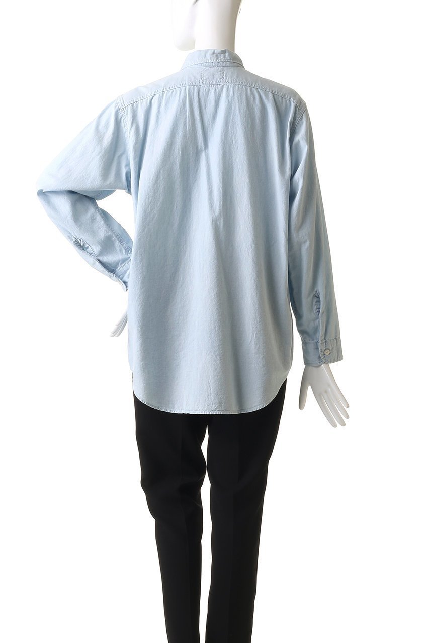 【マディソンブルー/MADISONBLUE】のHAMPTON SHIRT CHAMBRAY(VW) ハンプトン シャンブレーシャツ 人気、トレンドファッション・服の通販 founy(ファニー) 　ファッション　Fashion　レディースファッション　Fashion for Women　トップス・カットソー　Cut & Sew Tops　シャツ・ブラウス・オフィスカジュアル　Elegant Blouses & Button-Ups　シャンブレー　Chambray, Denim-Like Fabric　スリーブ　Sleeve, Long Sleeve / Short Sleeve　パッチ　Patch, Appliqué　フラップ　Flap, Flap Pocket　ポケット　Pocket, Pocket Detail　ロング　Long, Long-Length　ワーク　Workwear, Utility Style　other-4|ID: prp329100004908192 ipo3291000000036763172