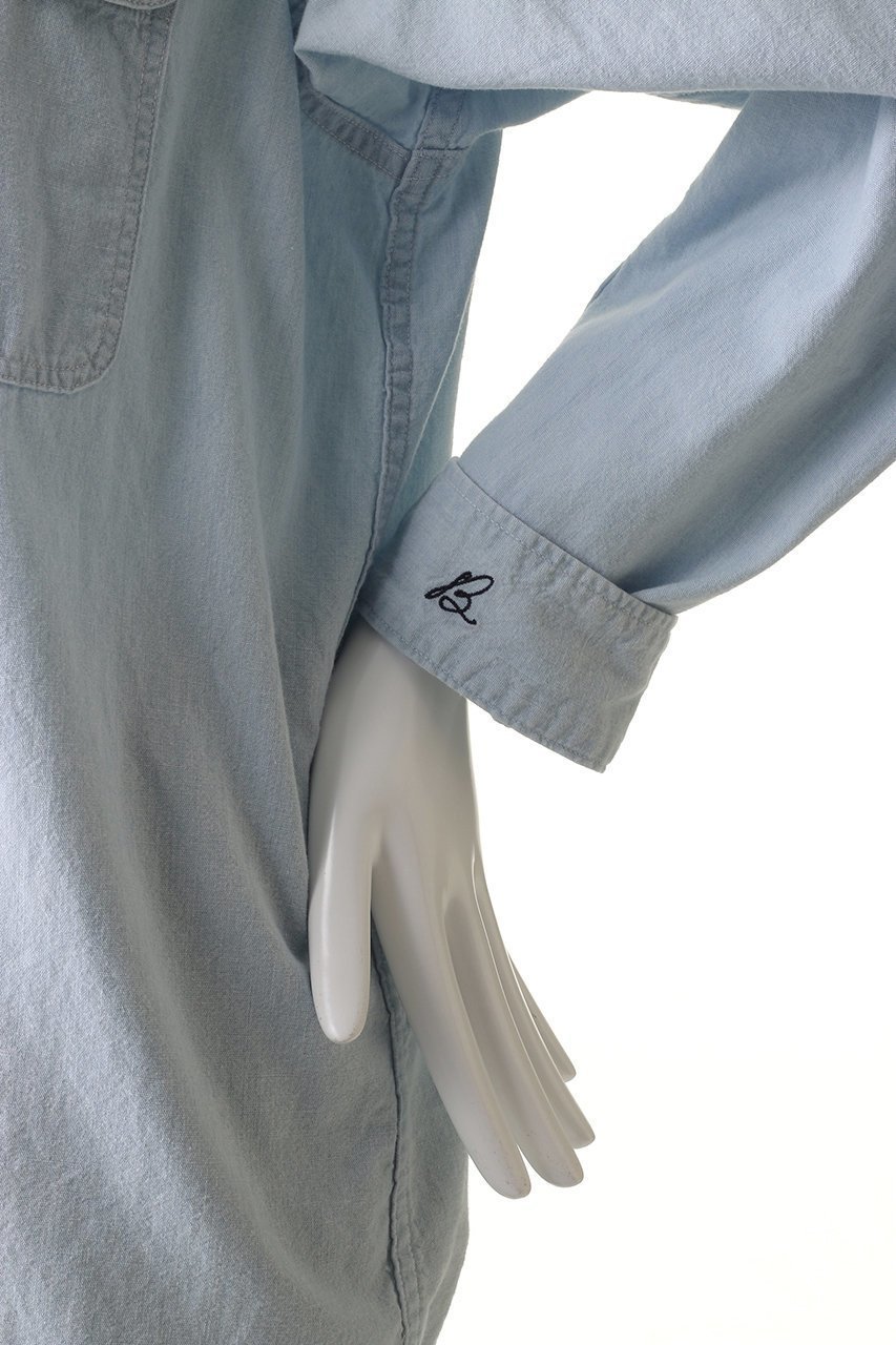 【マディソンブルー/MADISONBLUE】のHAMPTON SHIRT CHAMBRAY(VW) ハンプトン シャンブレーシャツ 人気、トレンドファッション・服の通販 founy(ファニー) 　ファッション　Fashion　レディースファッション　Fashion for Women　トップス・カットソー　Cut & Sew Tops　シャツ・ブラウス・オフィスカジュアル　Elegant Blouses & Button-Ups　シャンブレー　Chambray, Denim-Like Fabric　スリーブ　Sleeve, Long Sleeve / Short Sleeve　パッチ　Patch, Appliqué　フラップ　Flap, Flap Pocket　ポケット　Pocket, Pocket Detail　ロング　Long, Long-Length　ワーク　Workwear, Utility Style　other-6|ID: prp329100004908192 ipo3291000000036763176