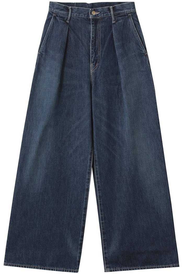 【グラフペーパー/Graphpaper】のSelvage Denim Two Tuck Wide Pants/パンツ インテリア・キッズ・メンズ・レディースファッション・服の通販 founy(ファニー) https://founy.com/ ファッション Fashion レディースファッション Fashion for Women パンツ Pants & Trousers デニムパンツ・ジーンズ・美脚デニム Denim Jeans & Pants デニム Denim, Jeans Material ロング Long, Long-Length ワイド Wide, Wide Fit |ID: prp329100004908197 ipo3291000000036763230