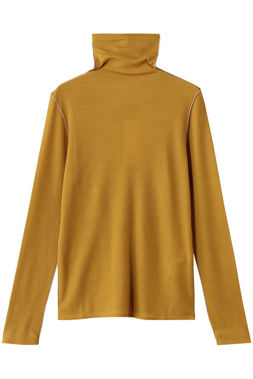 【ベイジ,/BEIGE,】のFORD(フォード)/ウール配色メローハイネックカットソー インテリア・キッズ・メンズ・レディースファッション・服の通販 founy(ファニー) 　ファッション　Fashion　レディースファッション　Fashion for Women　トップス・カットソー　Cut & Sew Tops　シャツ・ブラウス・オフィスカジュアル　Elegant Blouses & Button-Ups　ロングTシャツ・Tシャツ　Longline T-Shirts & Tees　カットソー・ベーシックTシャツ　Cut-and-Sewn Tops / Stretch Tees & Basics　インナー　Innerwear　カットソー　Cut and Sewn Top　カーディガン　Cardigan, Knitwear　ジャケット　Jacket, Outerwear　スリーブ　Sleeve, Long Sleeve / Short Sleeve　ハイネック　High Neck, Mock Neck　ロング　Long, Long-Length　Mustard|ID: prp329100004908204 ipo3291000000036763323