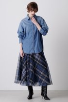 【ヒューエルミュージアム/hueLe Museum】の【hLM】シアーチェックスカート ブルー|ID: prp329100004908218 ipo3291000000036763463