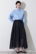【ヒューエルミュージアム/hueLe Museum】の【hLM】メッシュタックスカート 人気、トレンドファッション・服の通販 founy(ファニー) ファッション Fashion レディースファッション Fashion for Women スカート Skirts ロングスカート Long Skirts / Maxi & Midi Skirts シンプル Simple, Minimal スポーティ Sporty, Casual Athletic メッシュ Mesh, Net Fabric ロング Long, Long-Length thumbnail ネイビー|ID: prp329100004908283 ipo3291000000036764374